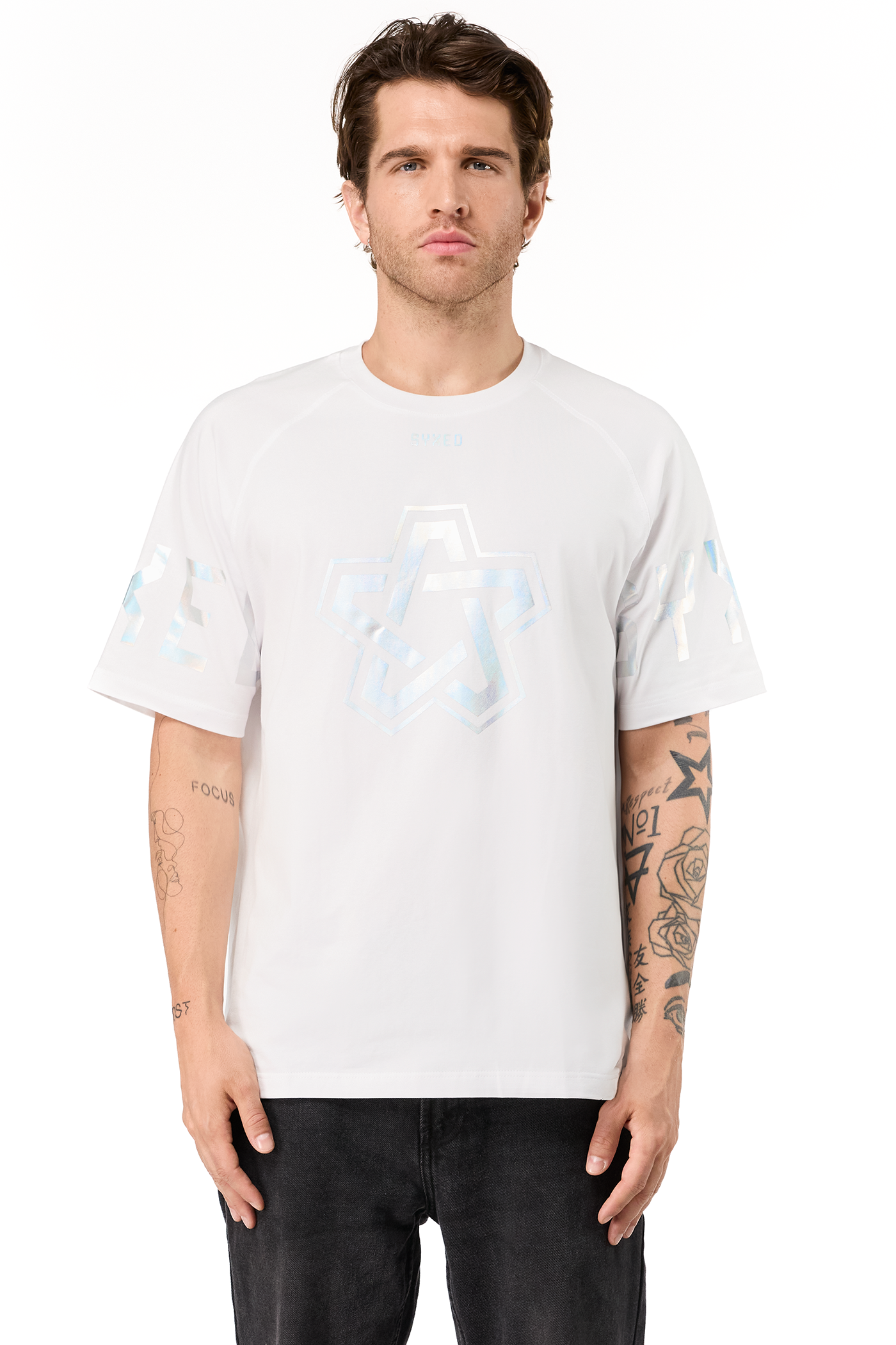 Holografisches weißes T-Shirt