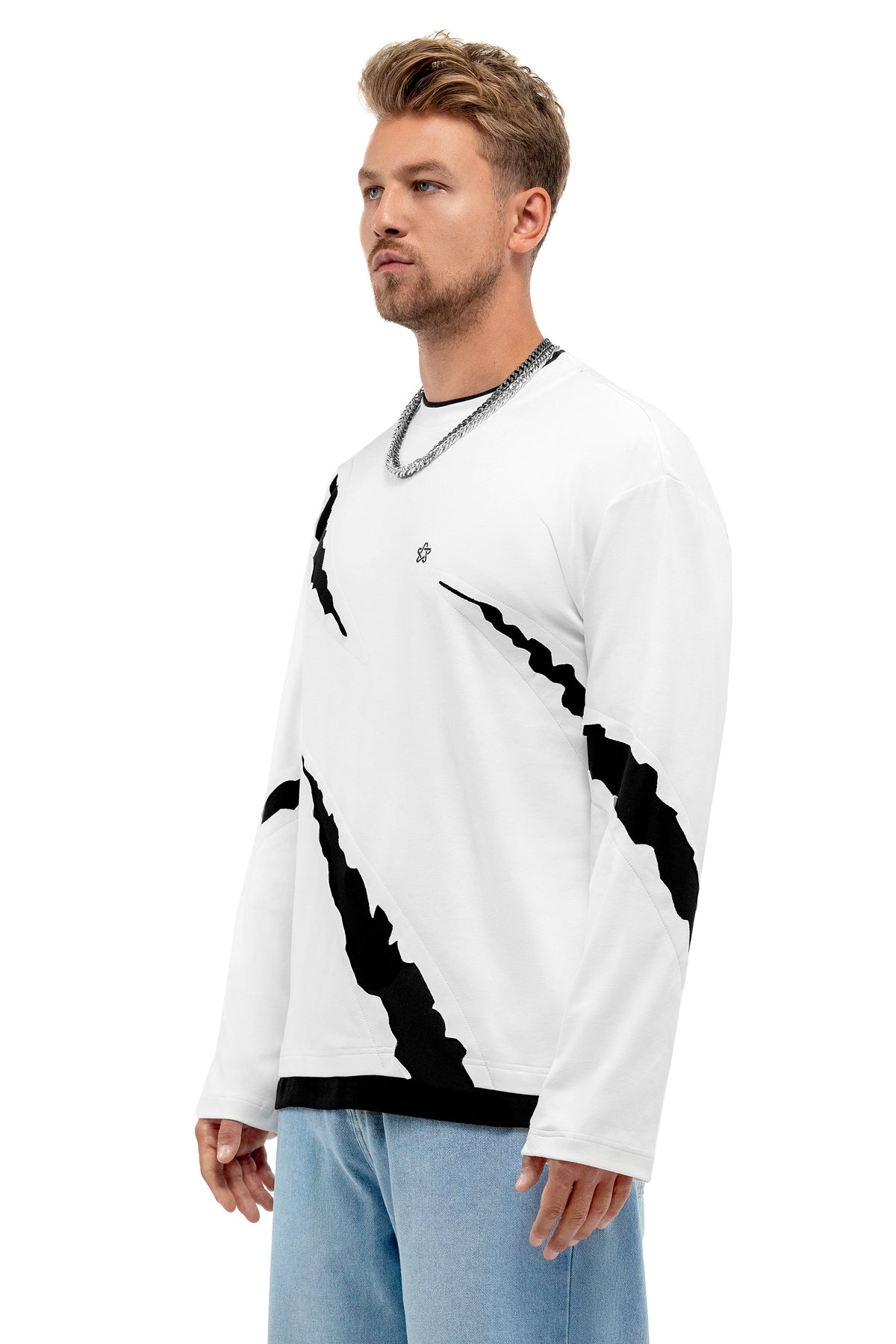 Animal Longsleeve White Black