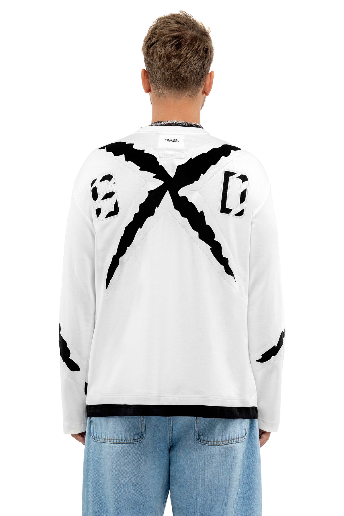 Animal Longsleeve White Black