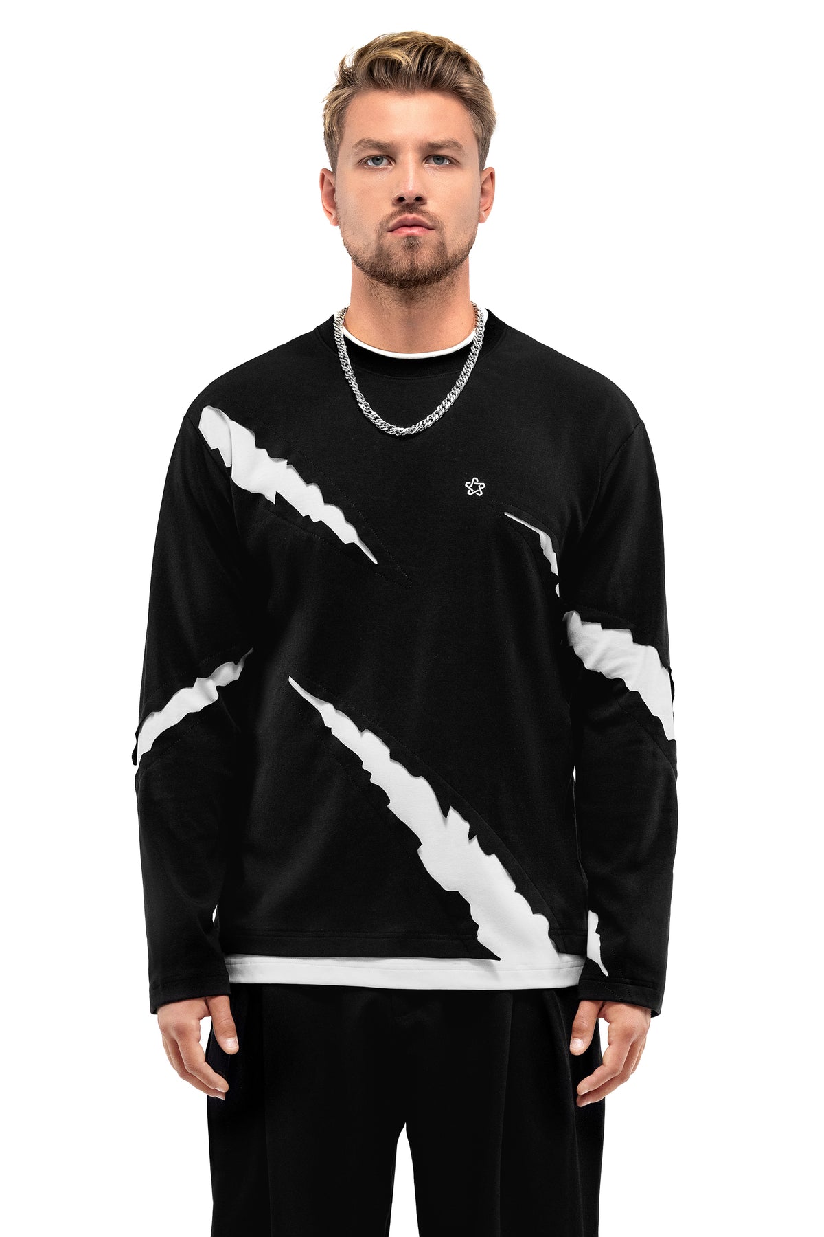 Animal Longsleeve Black White