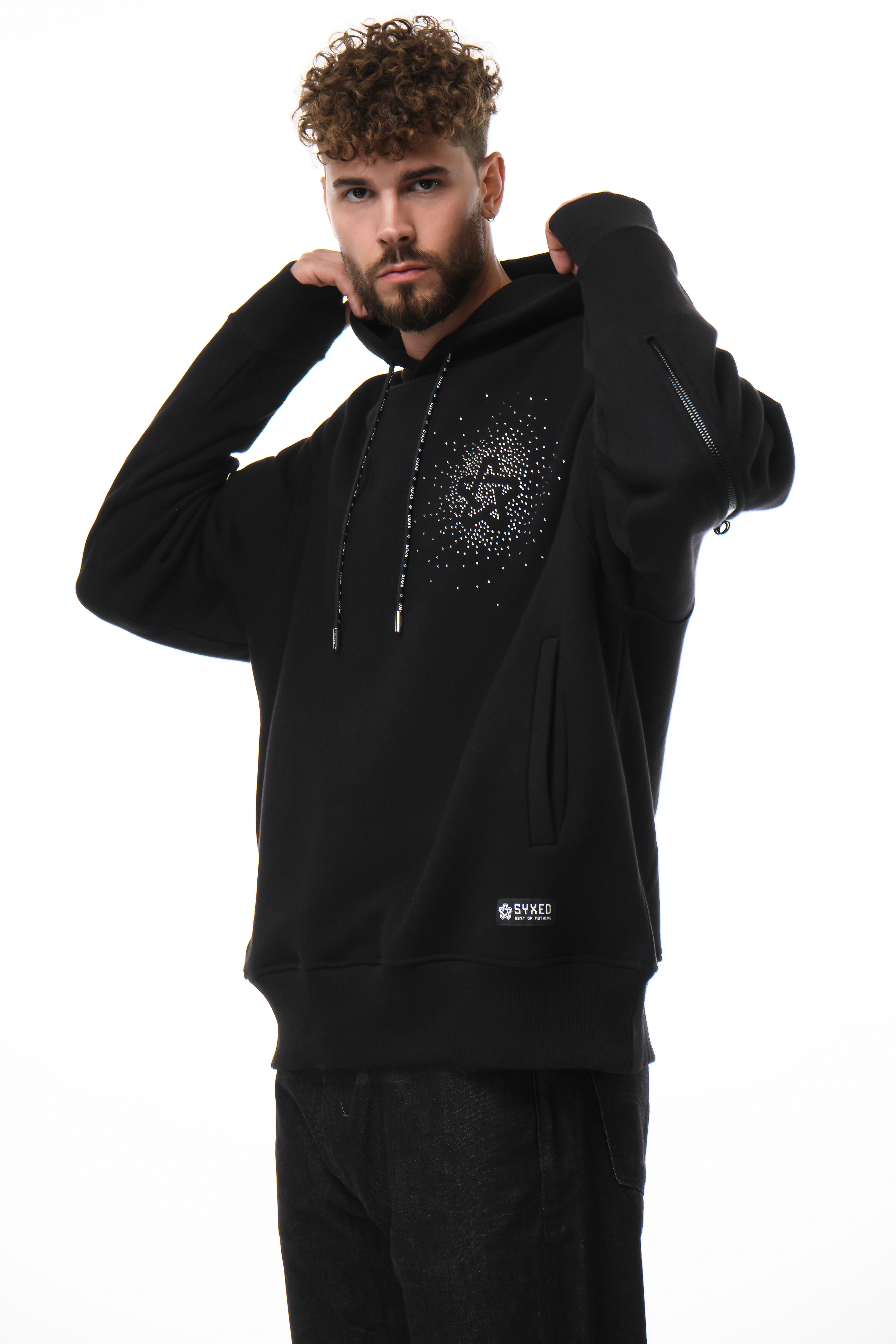 Lightning Hoodie White Gems