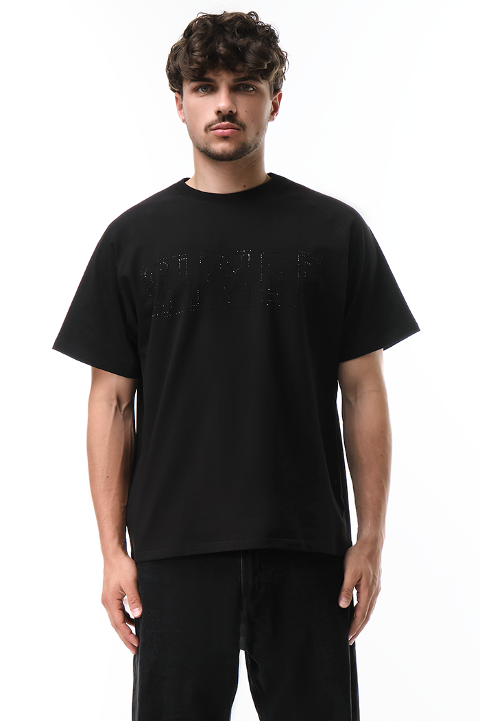 Dazzle T-Shirt Black with Black gems