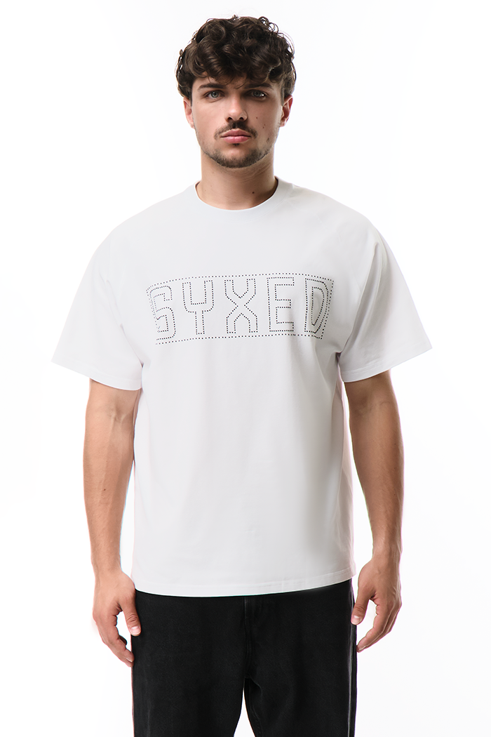 Dazzle T-Shirt White with Black gems