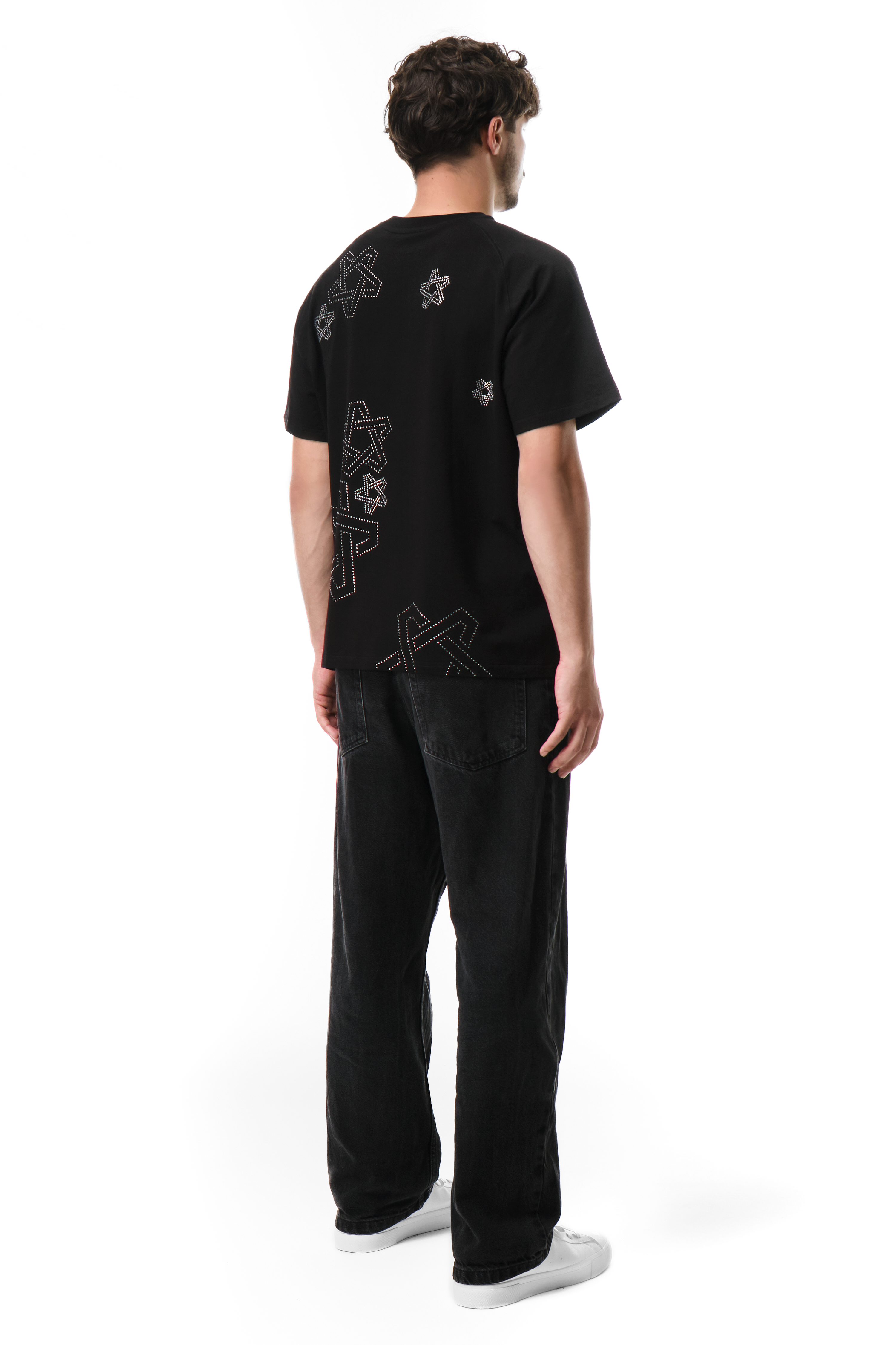 Dazzle T-Shirt Black with White gems