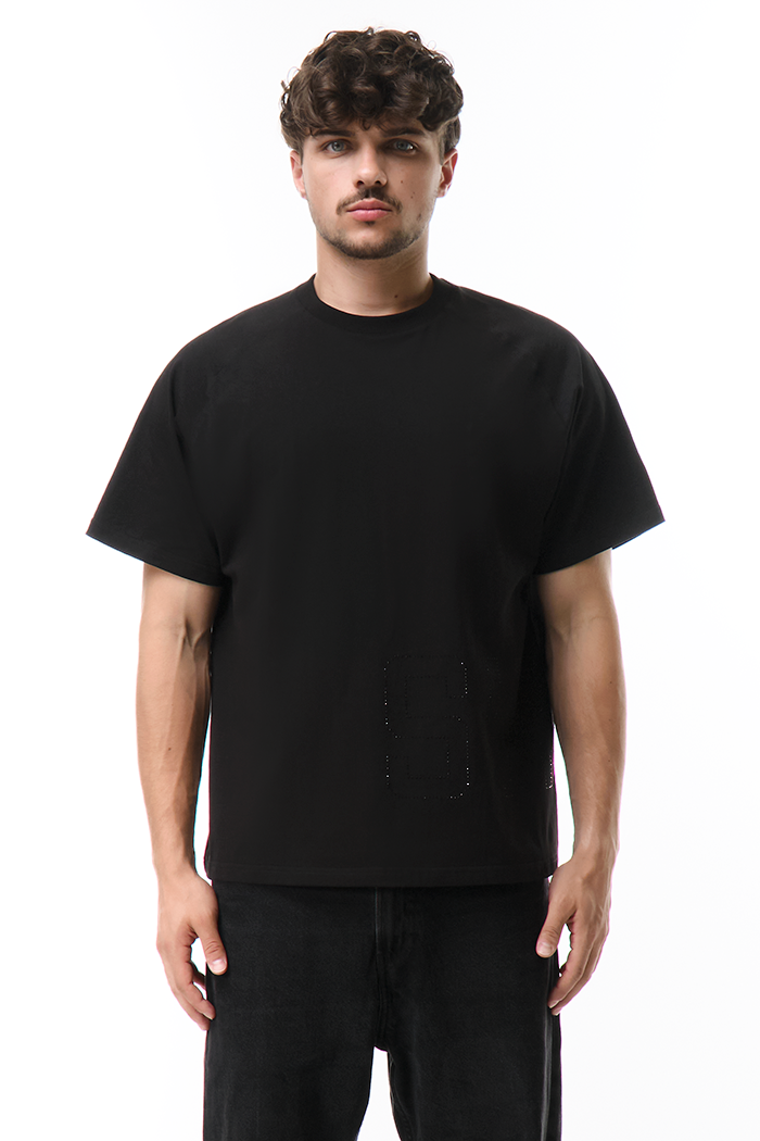 Glitz T-Shirt Black with Black gems
