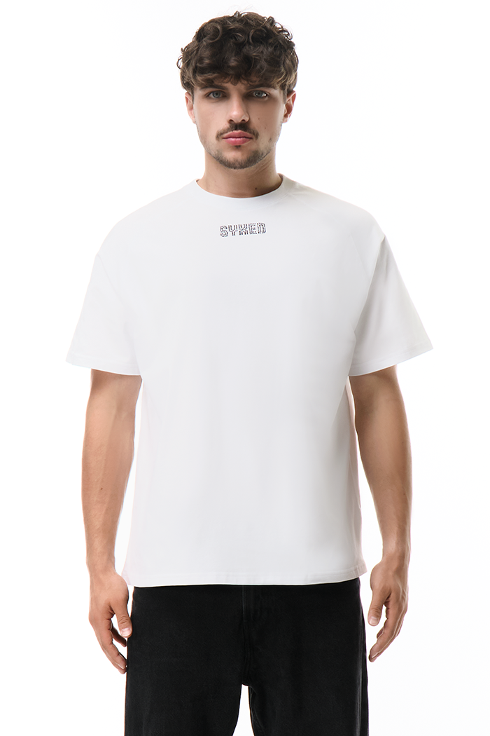 Astra T-Shirt White with Black gems
