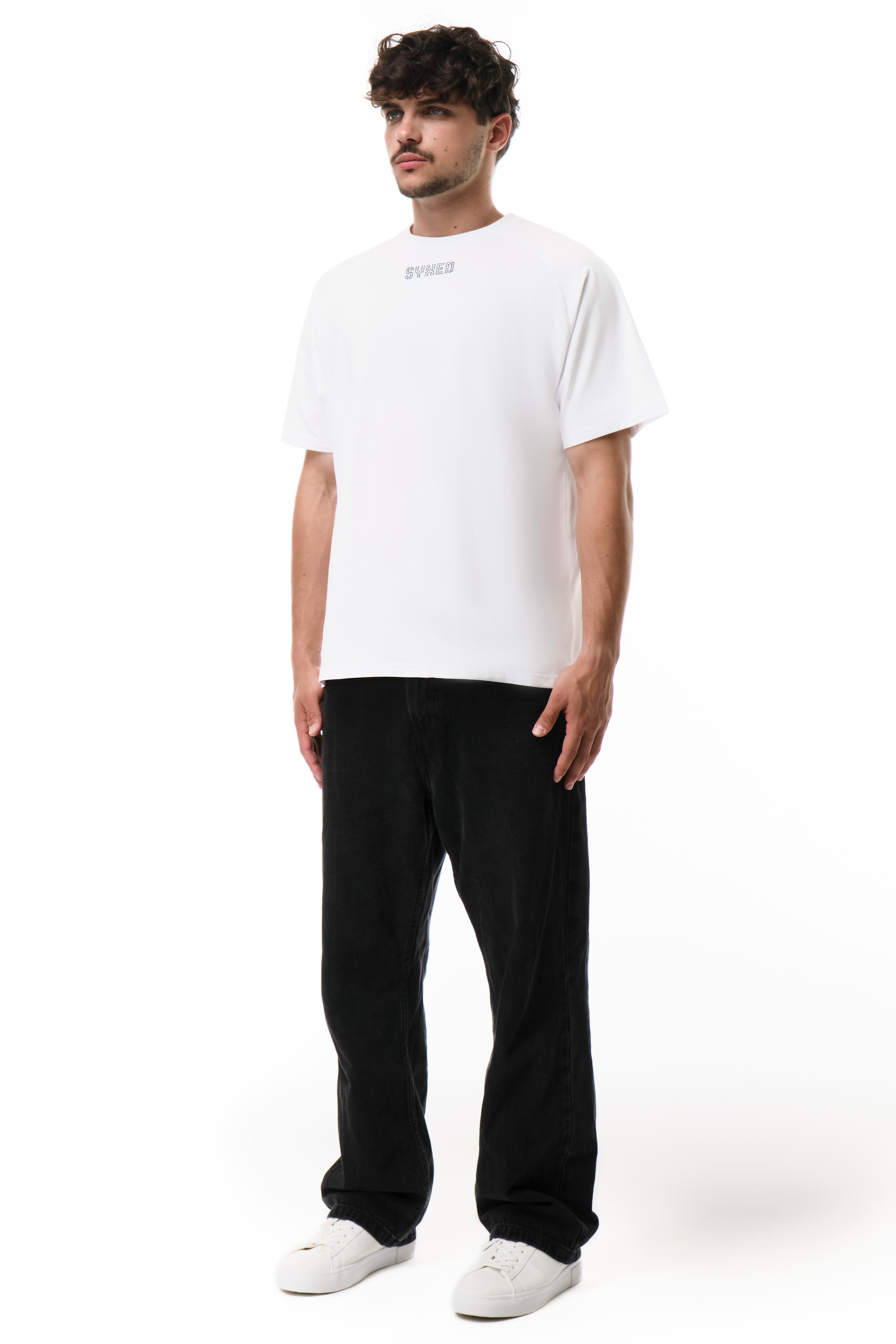 Astra T-Shirt White with Black gems