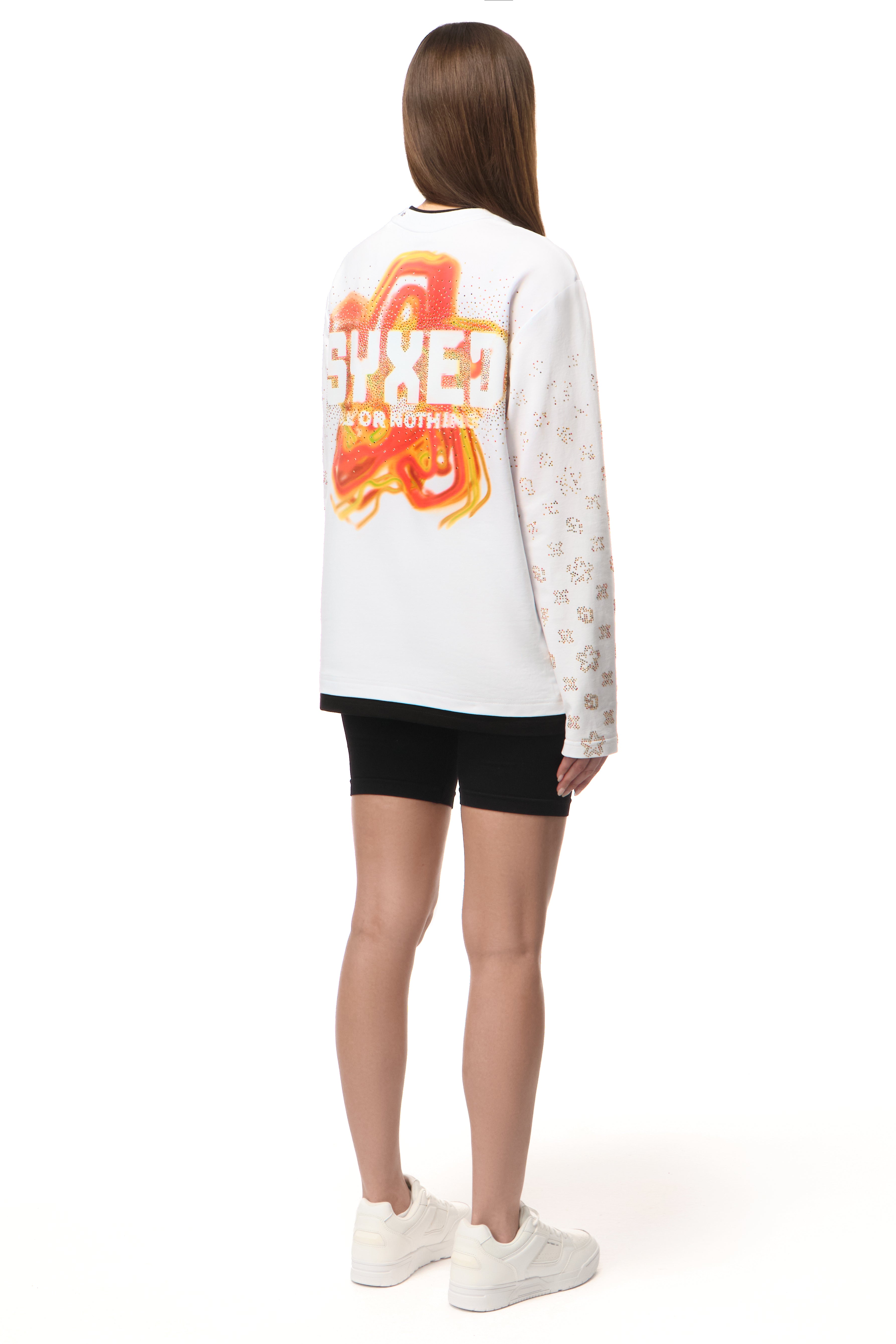 Longsleeve Golddigger White Fire Star