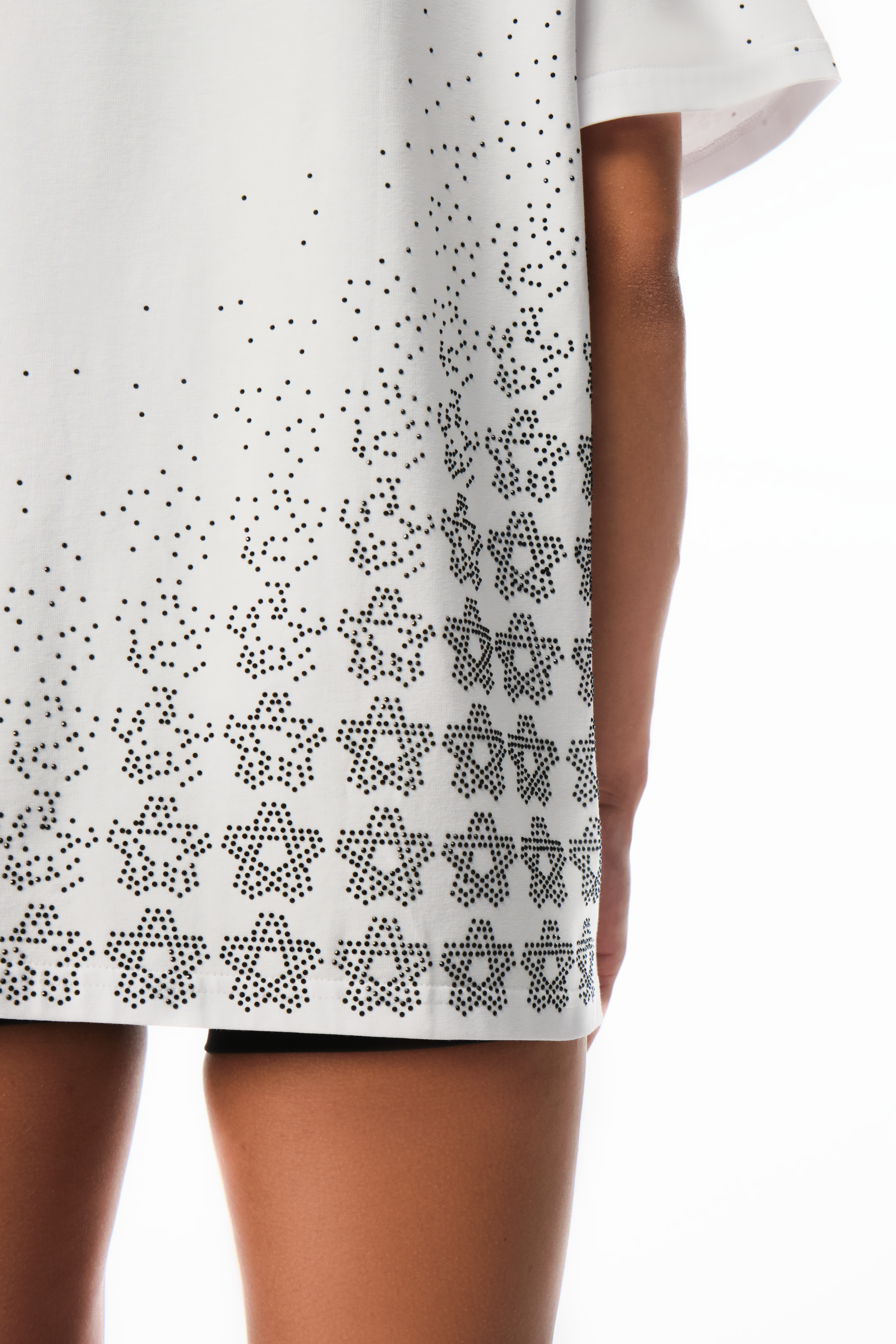 Lumina T-Shirt White with Black gems