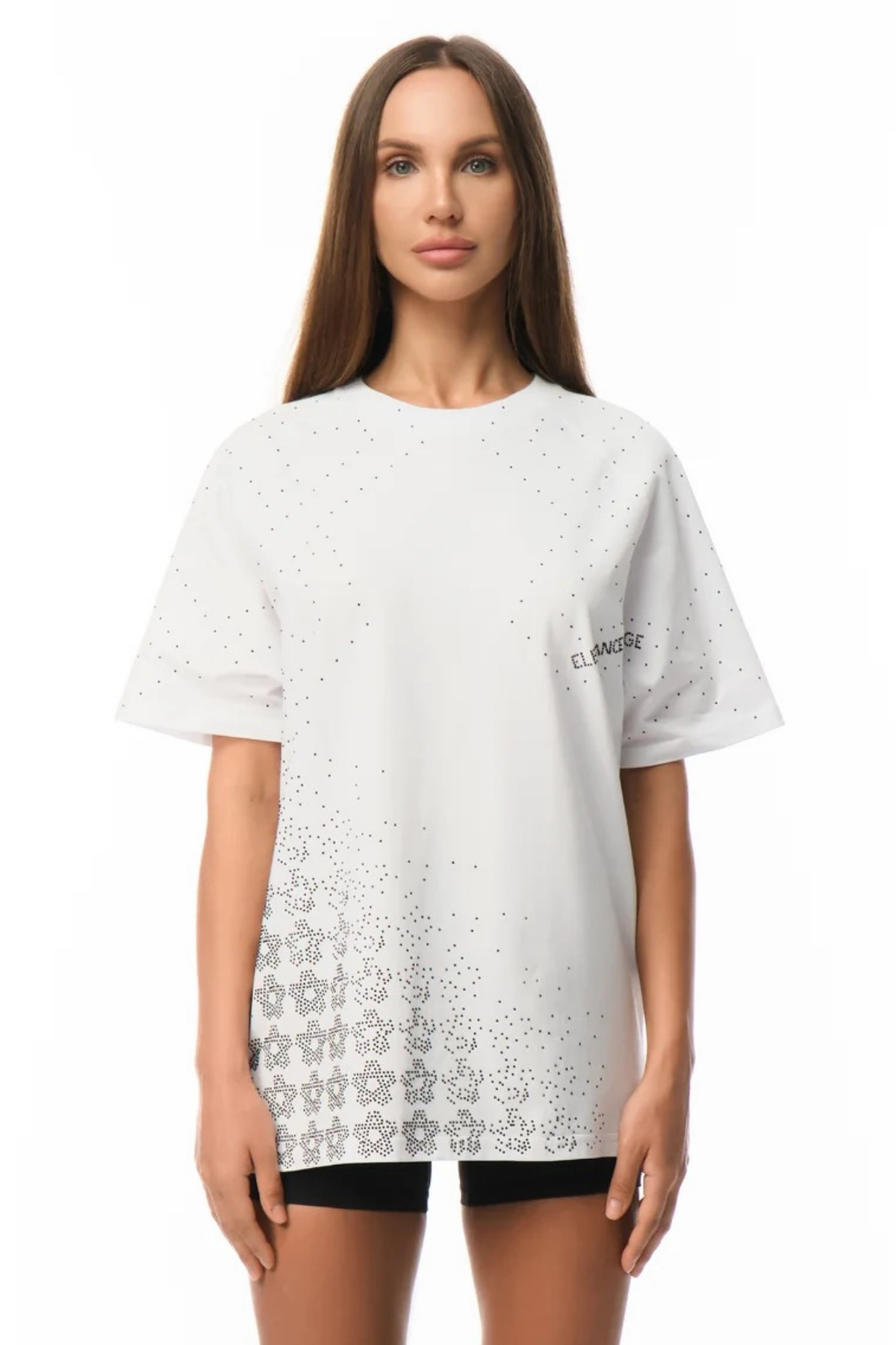 T-Shirt Lumina White with Black gems