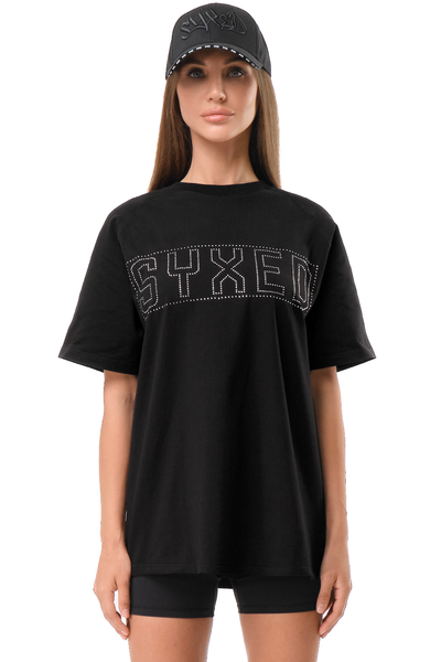 T-Shirt Dazzle Black with White gems