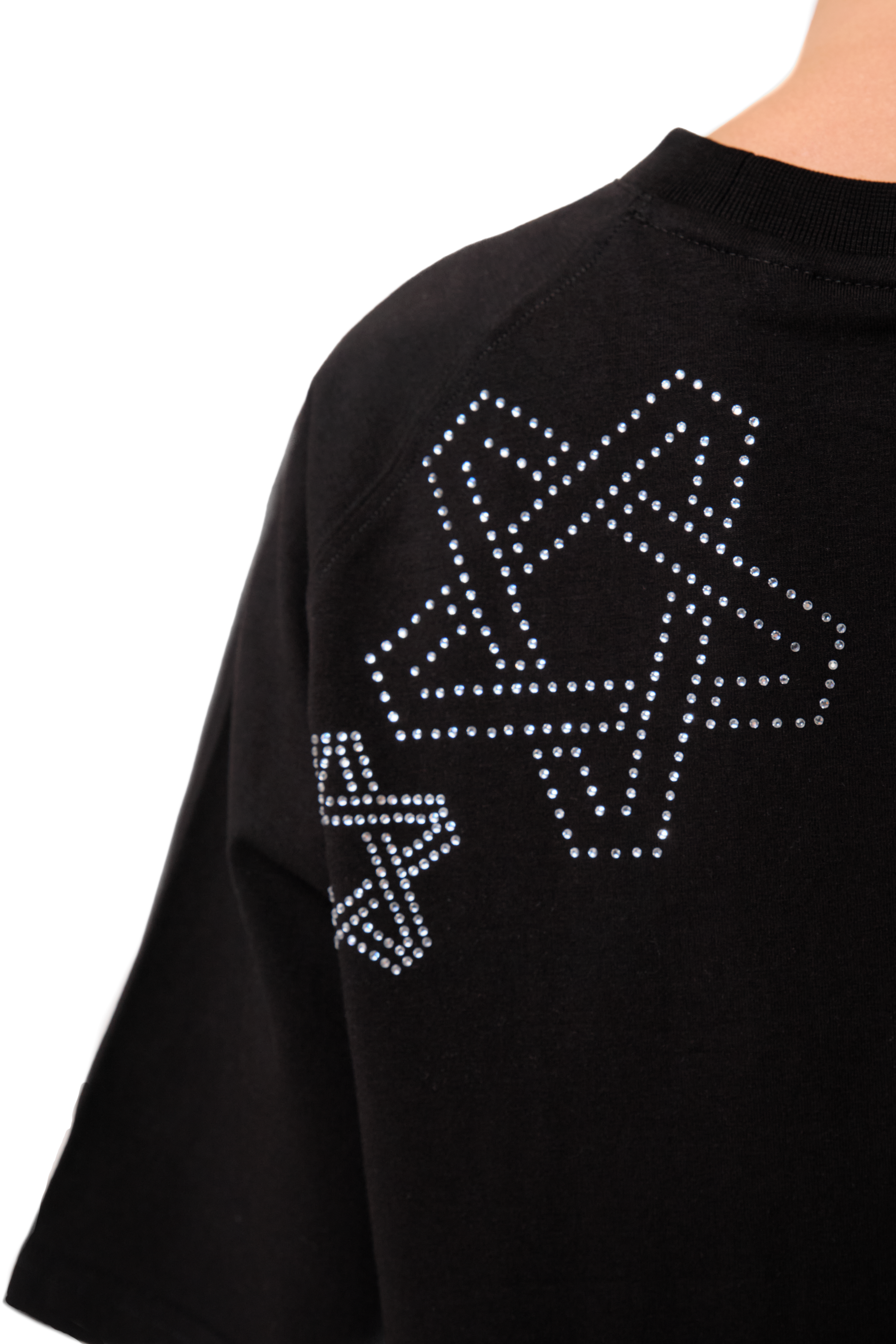 Dazzle T-Shirt Black with White gems