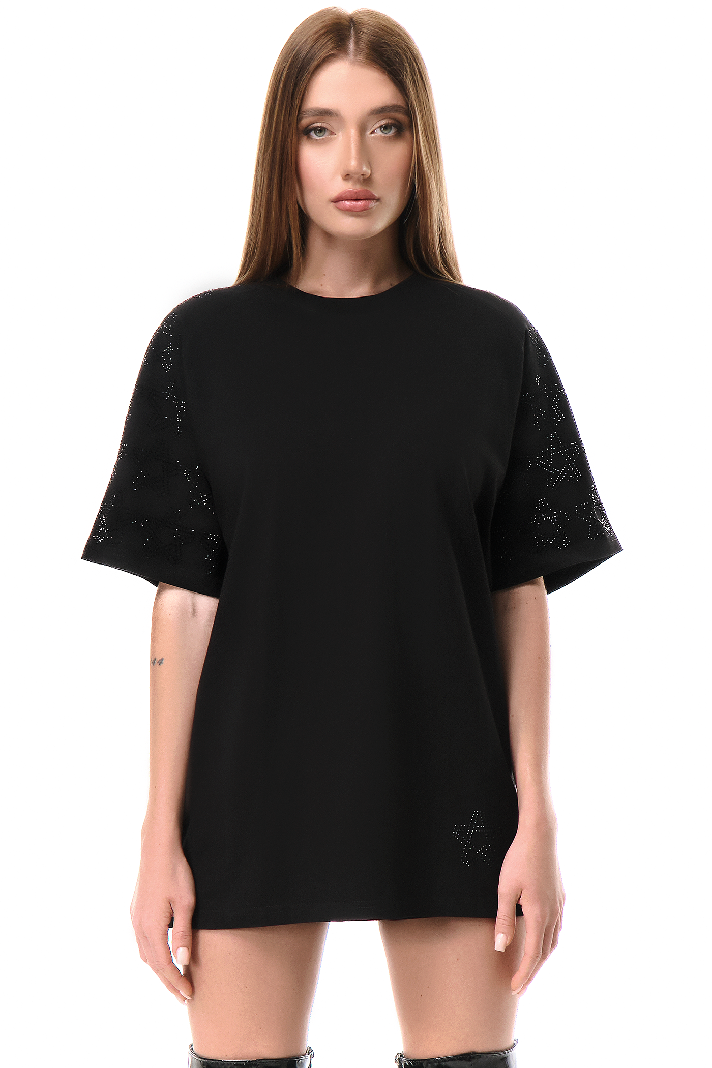 T-Shirt Spark Black with Black gems