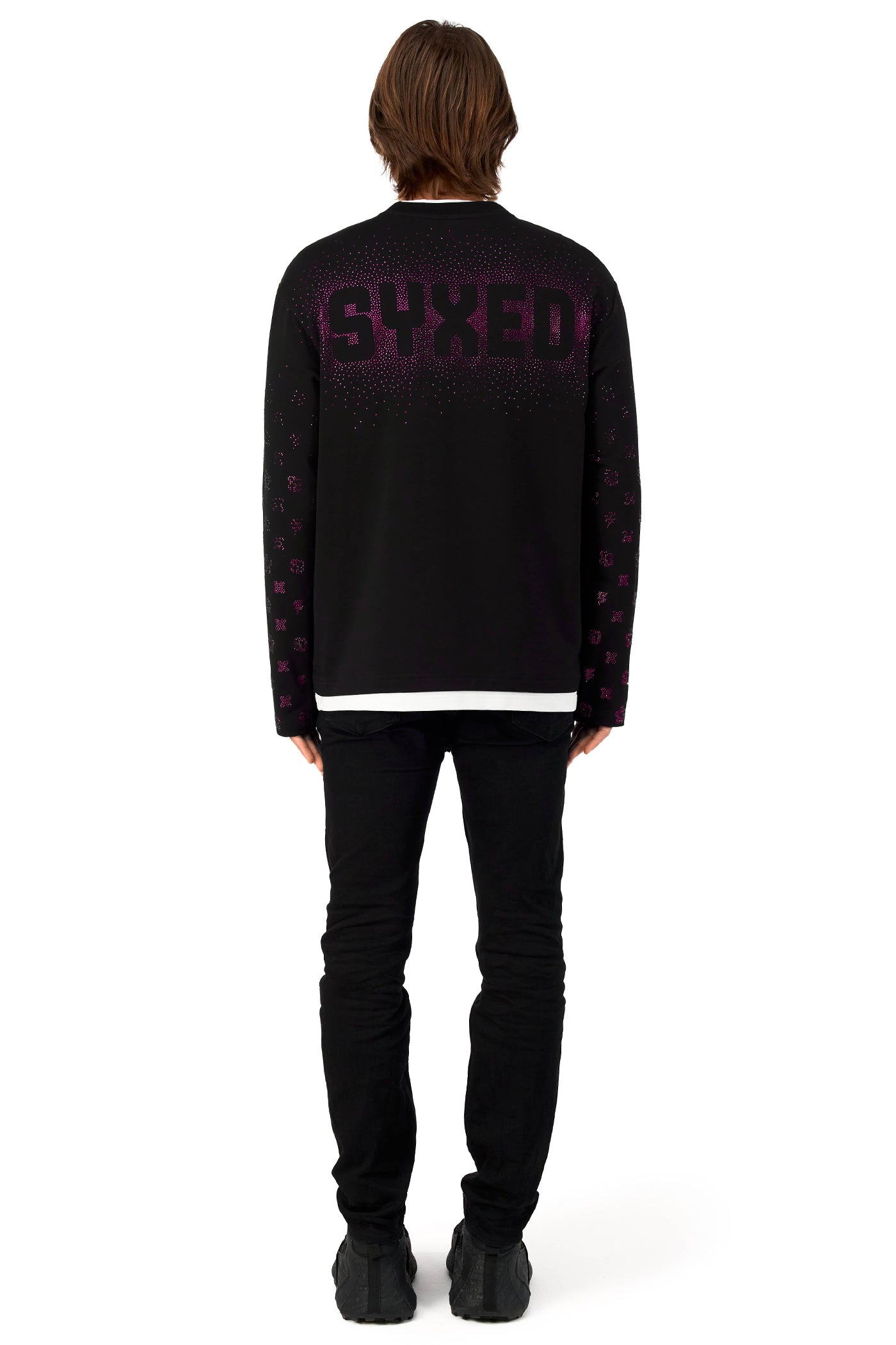Gemstones Longsleeve Black with Red Gems