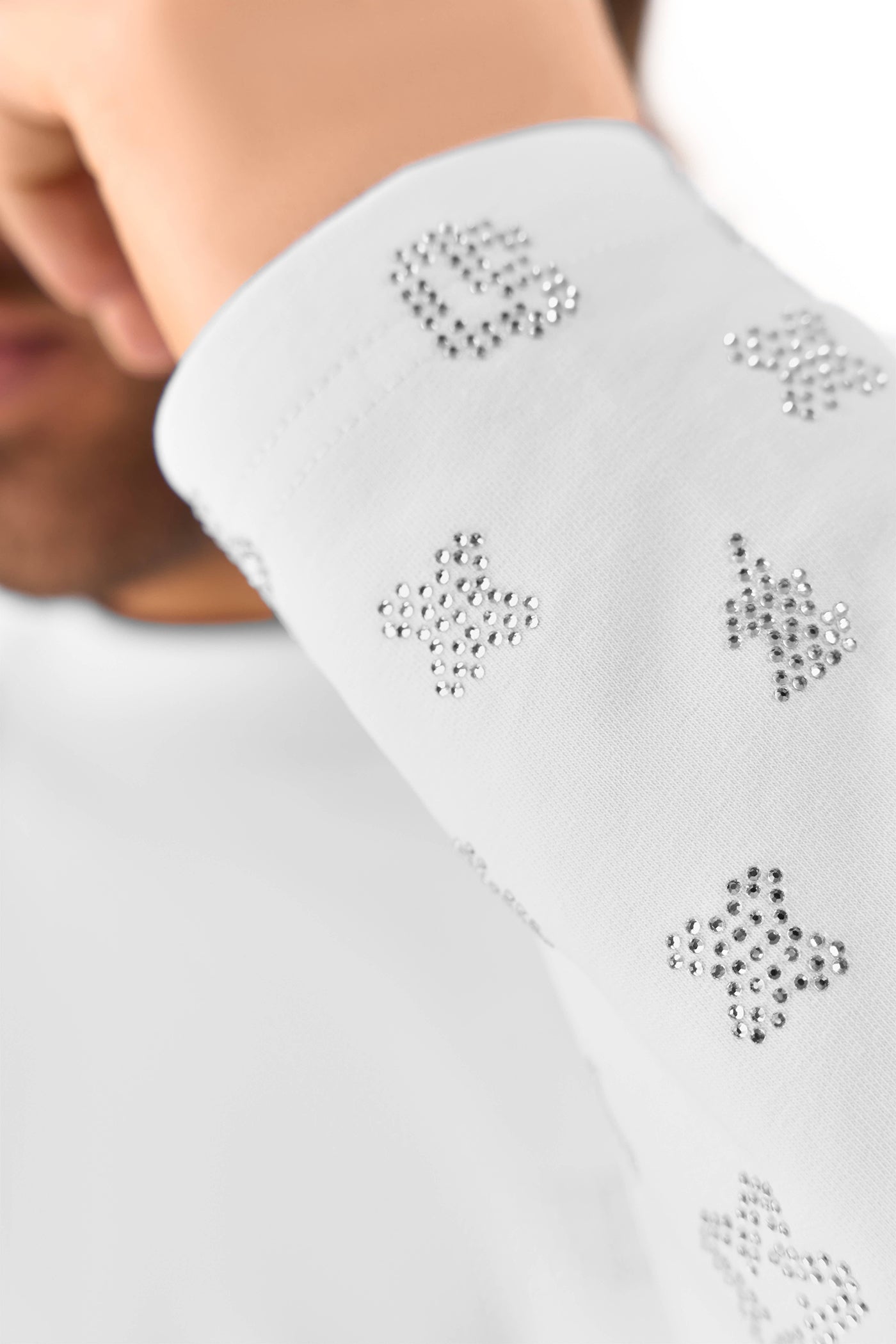 Gemstones Longsleeve White with White Gems