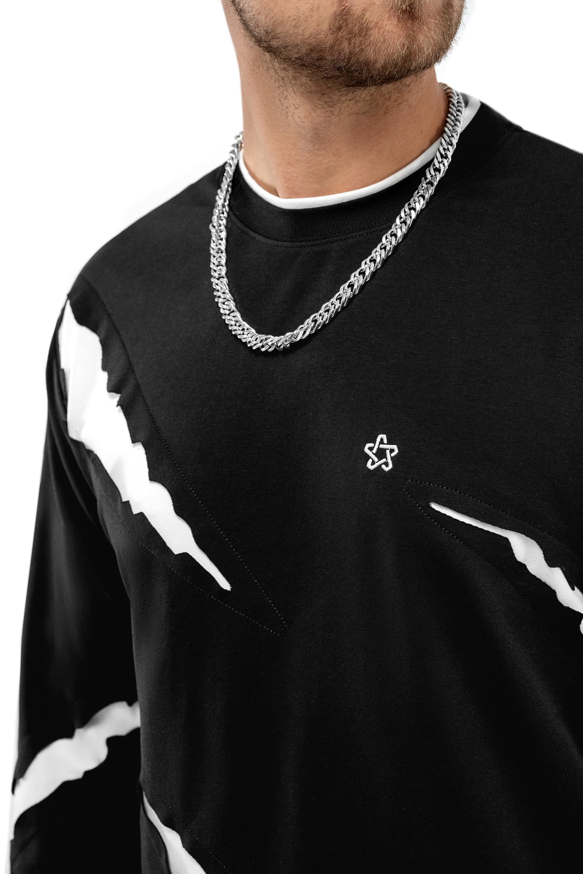 Animal Longsleeve Black White