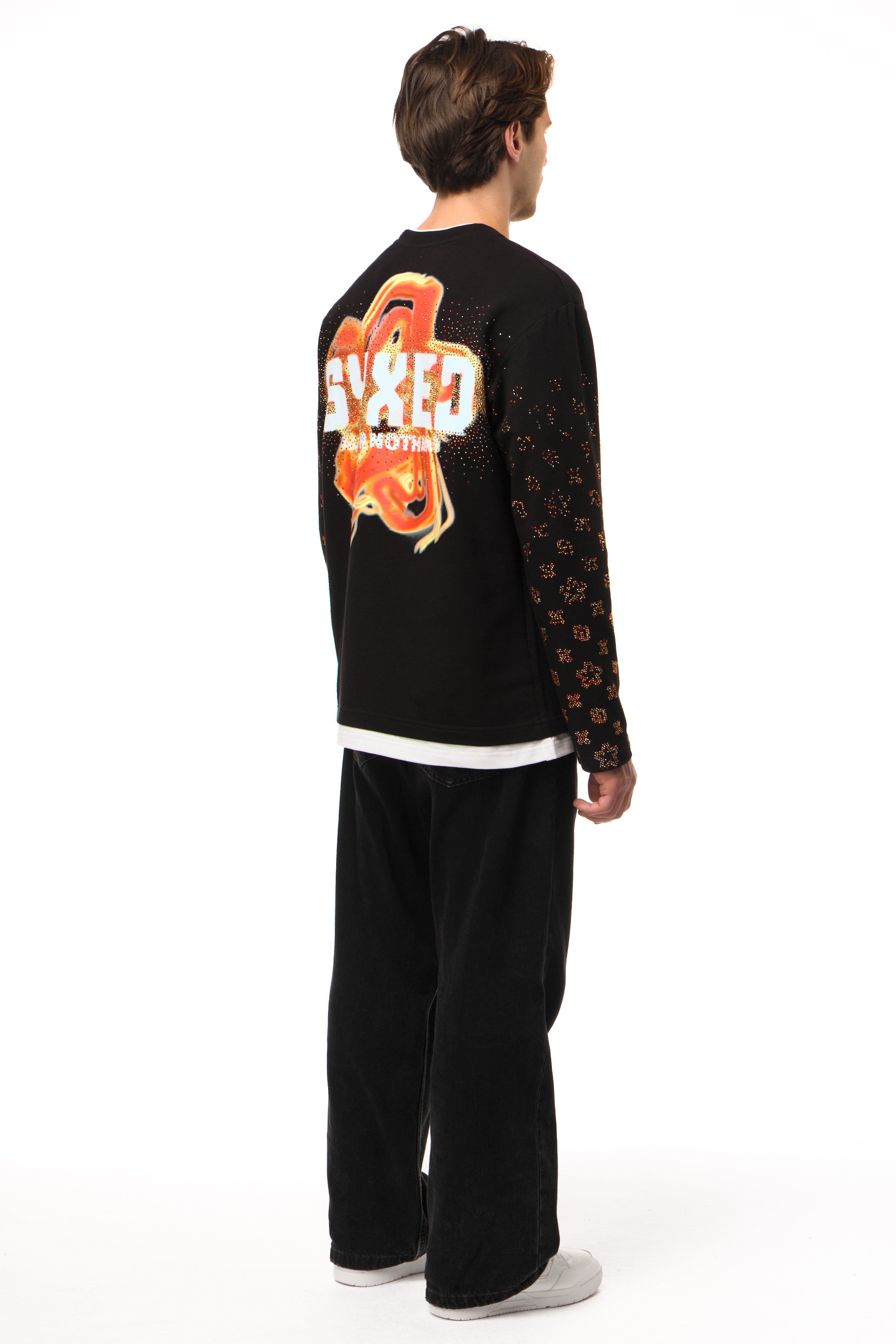 Golddigger Black Longsleeve Fire Star