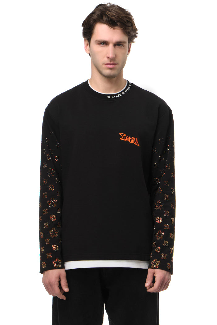 Golddigger Black Longsleeve Fire Star