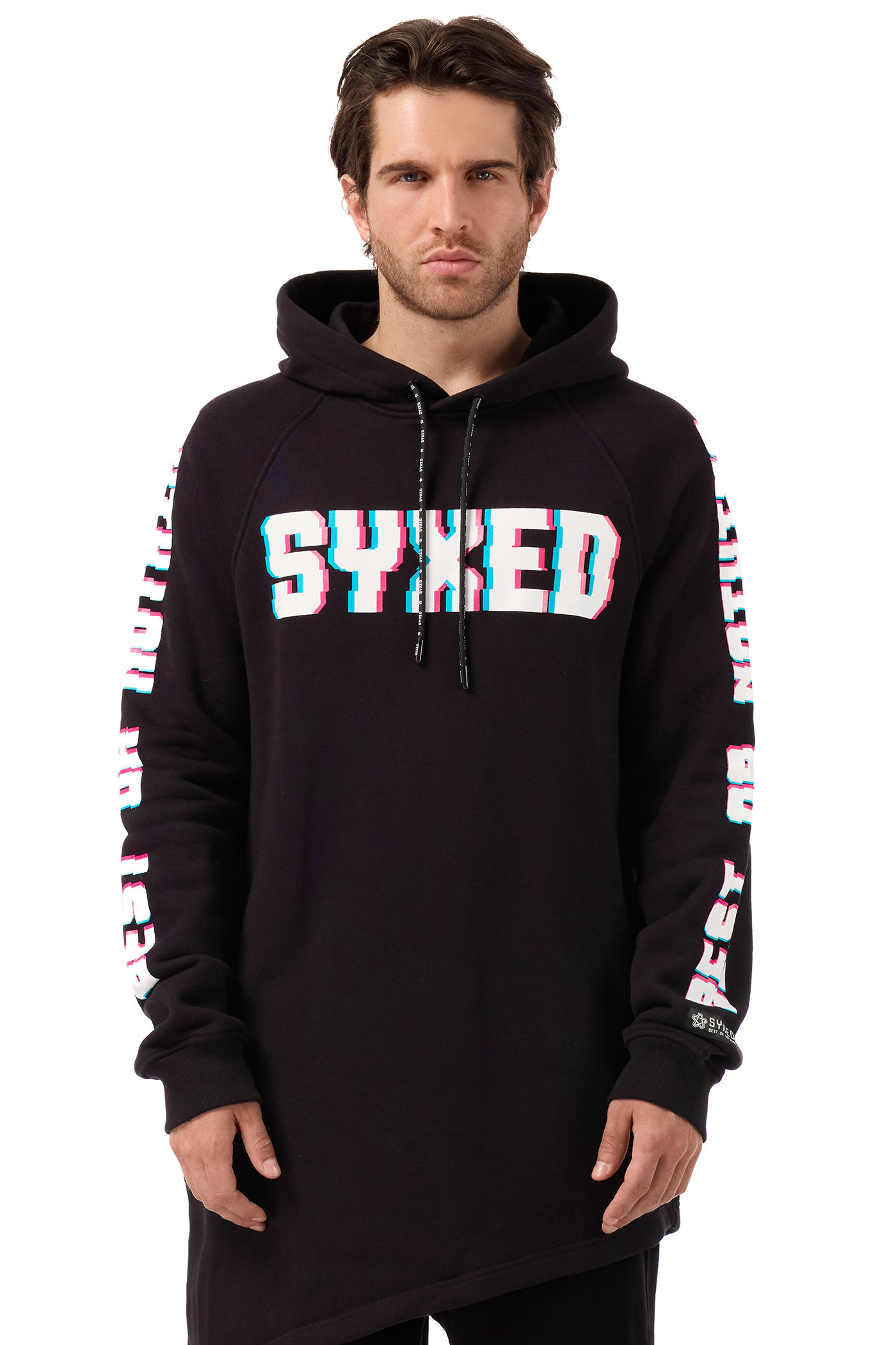 Longcut Black Hoodie Glitch