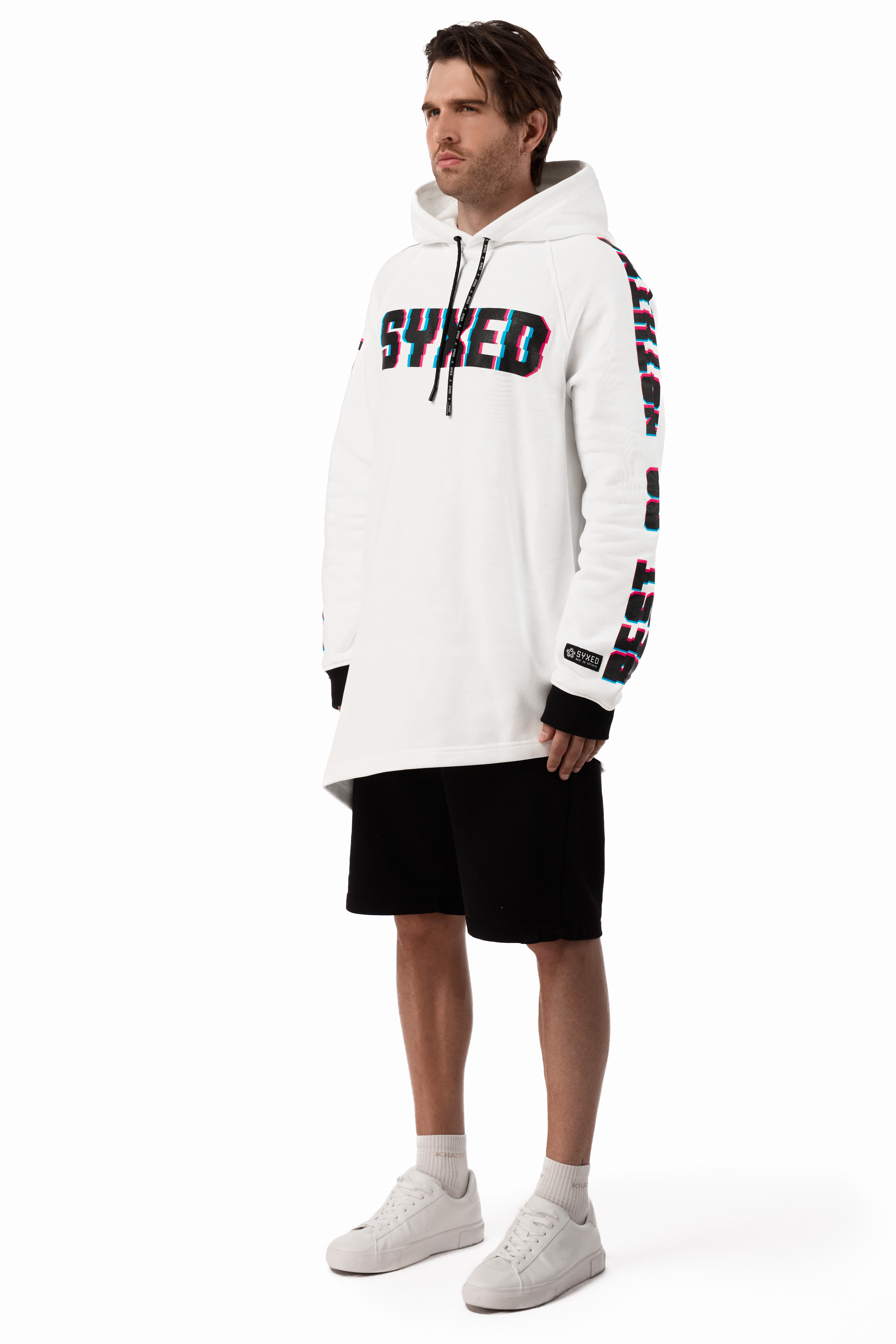 Longcut White Hoodie B&W