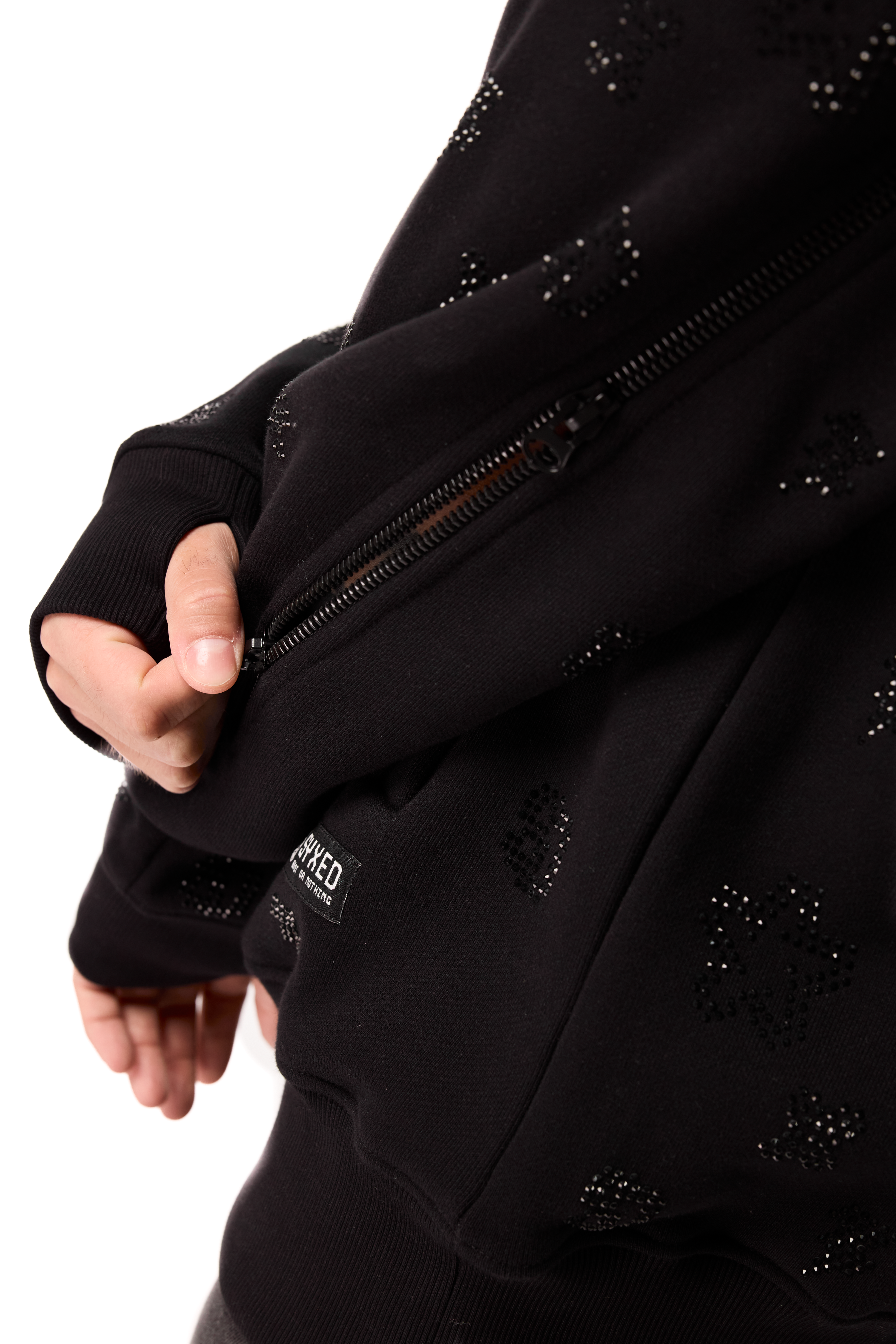 Lightning Hoodie Black Gems