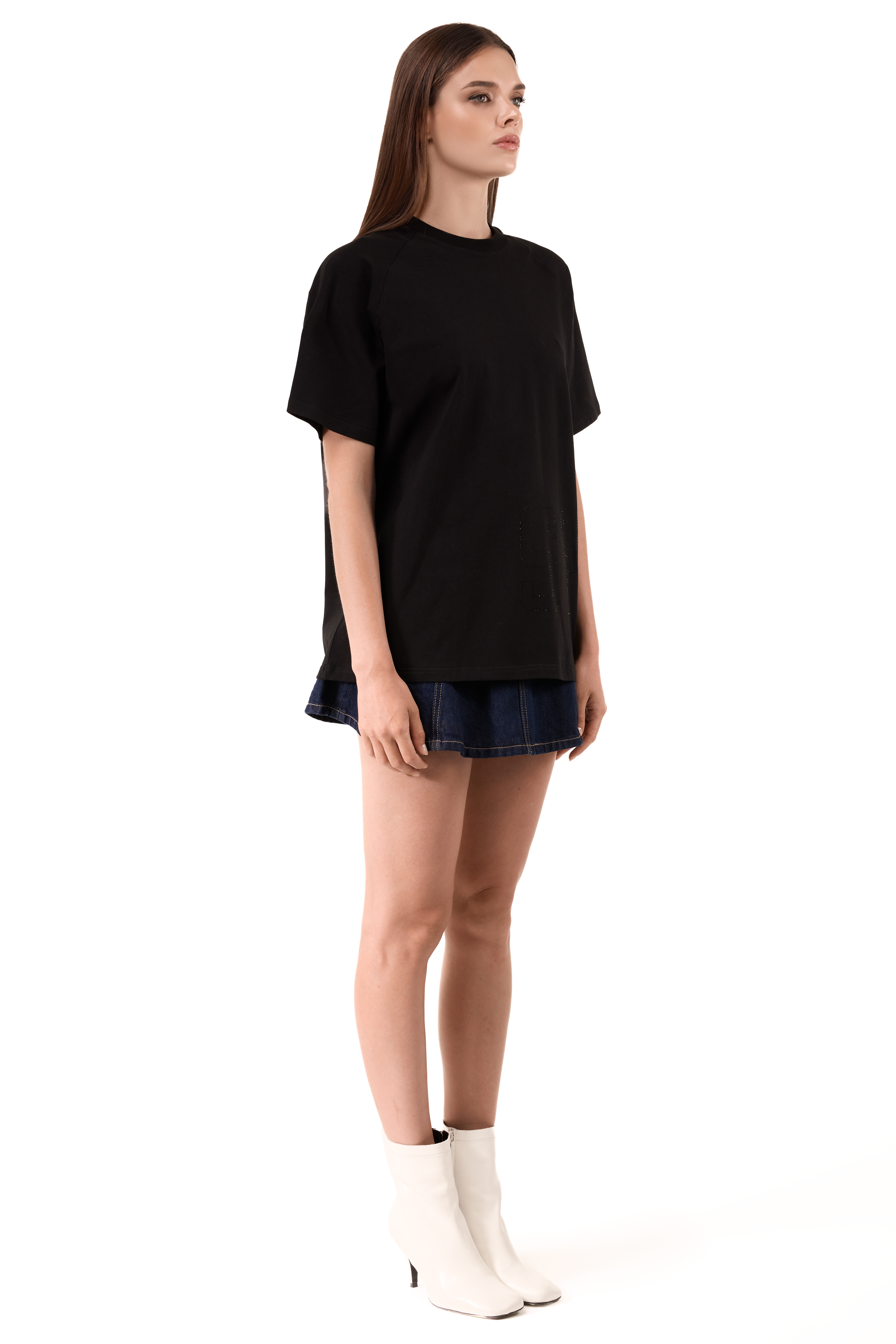 Glitz T-Shirt Black with Black gems