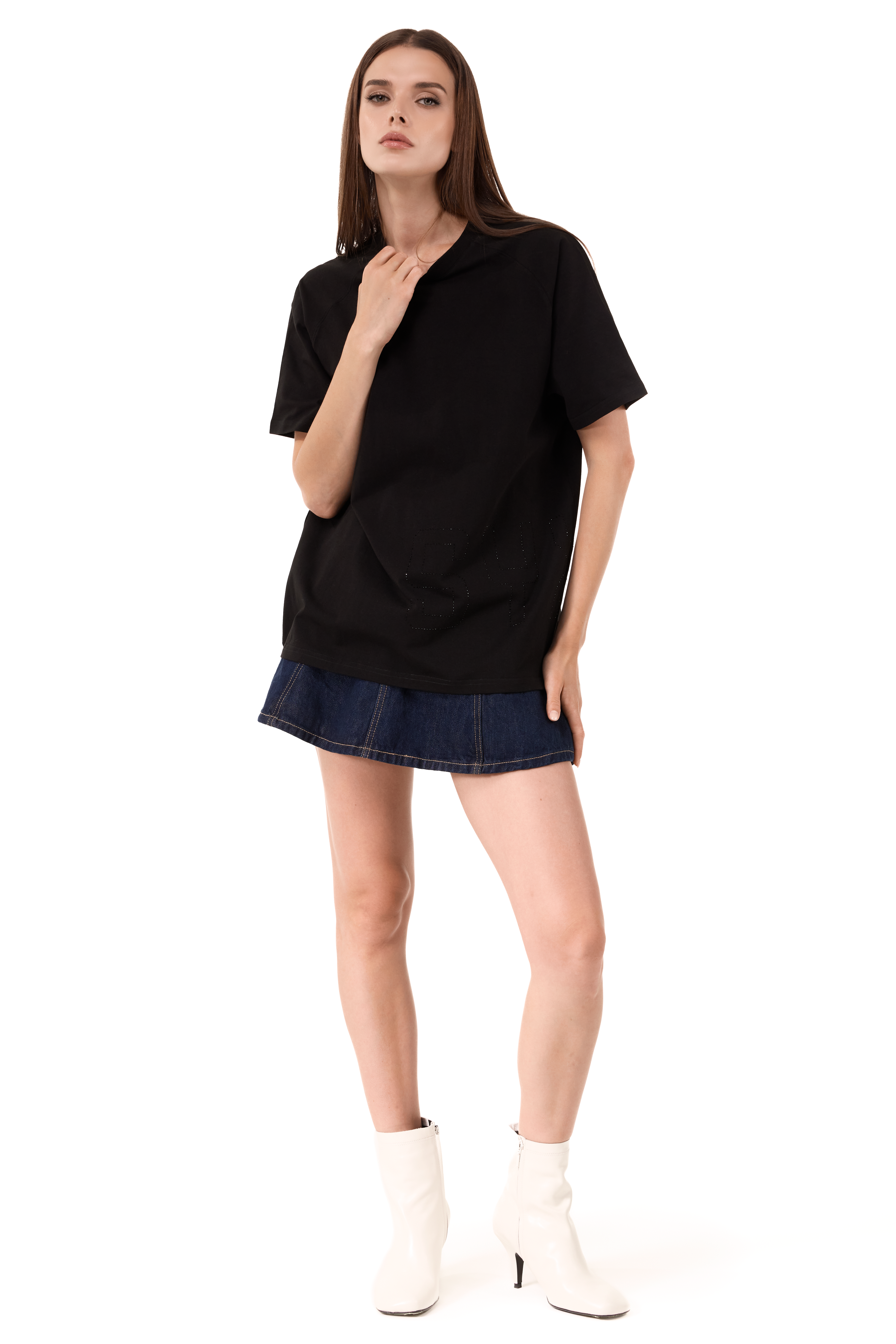 Glitz T-Shirt Black with Black gems