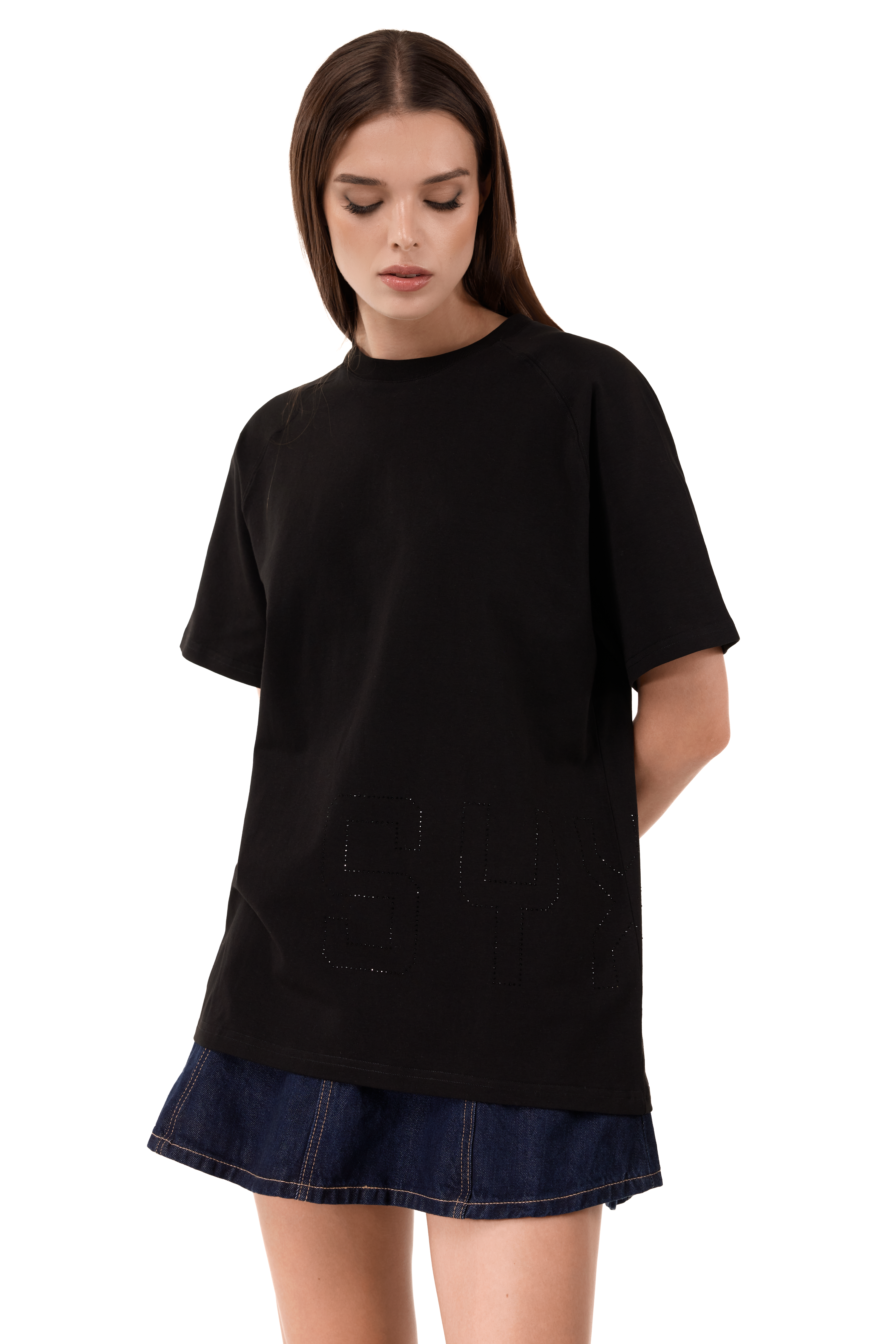 Glitz T-Shirt Black with Black gems