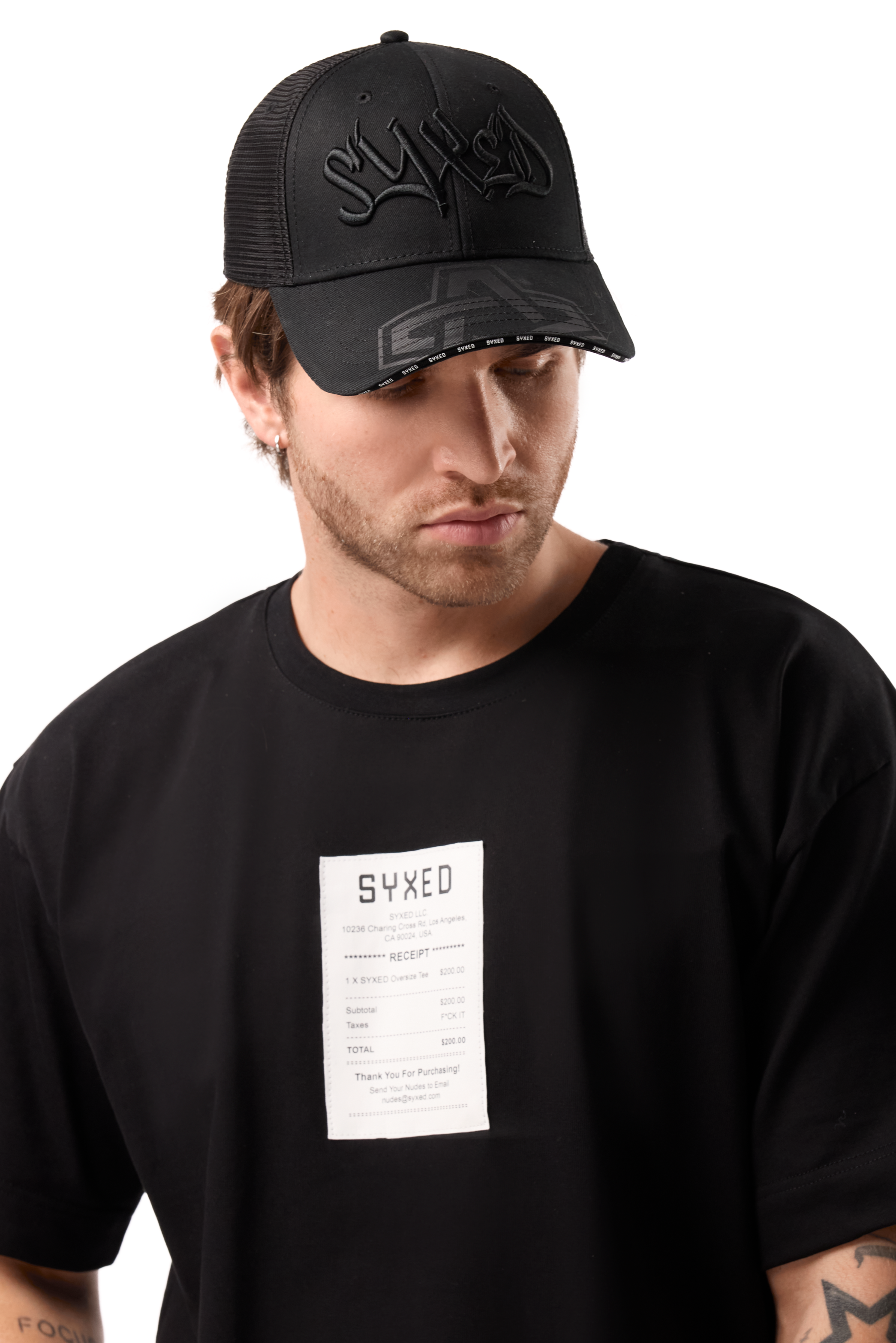 Black Graffity Cap With Net Back