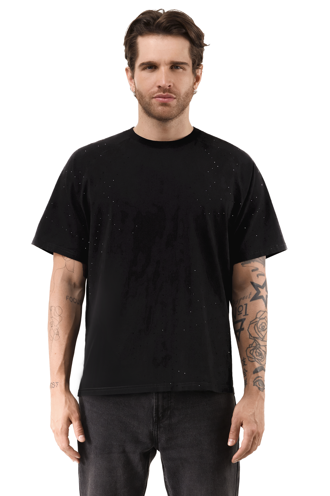 Galaxia T-Shirt Black with Black gems