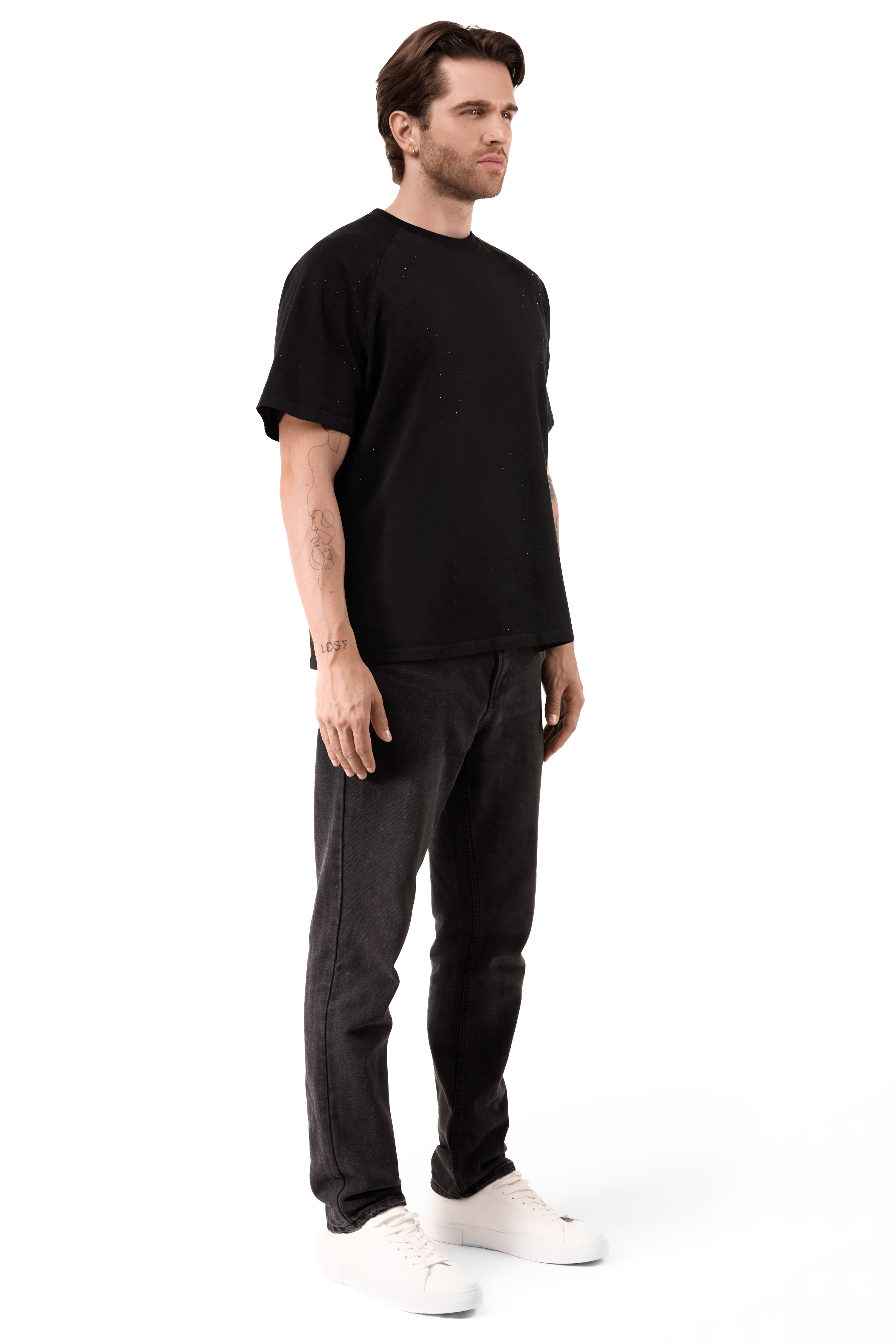 Galaxia T-Shirt Black with Black gems