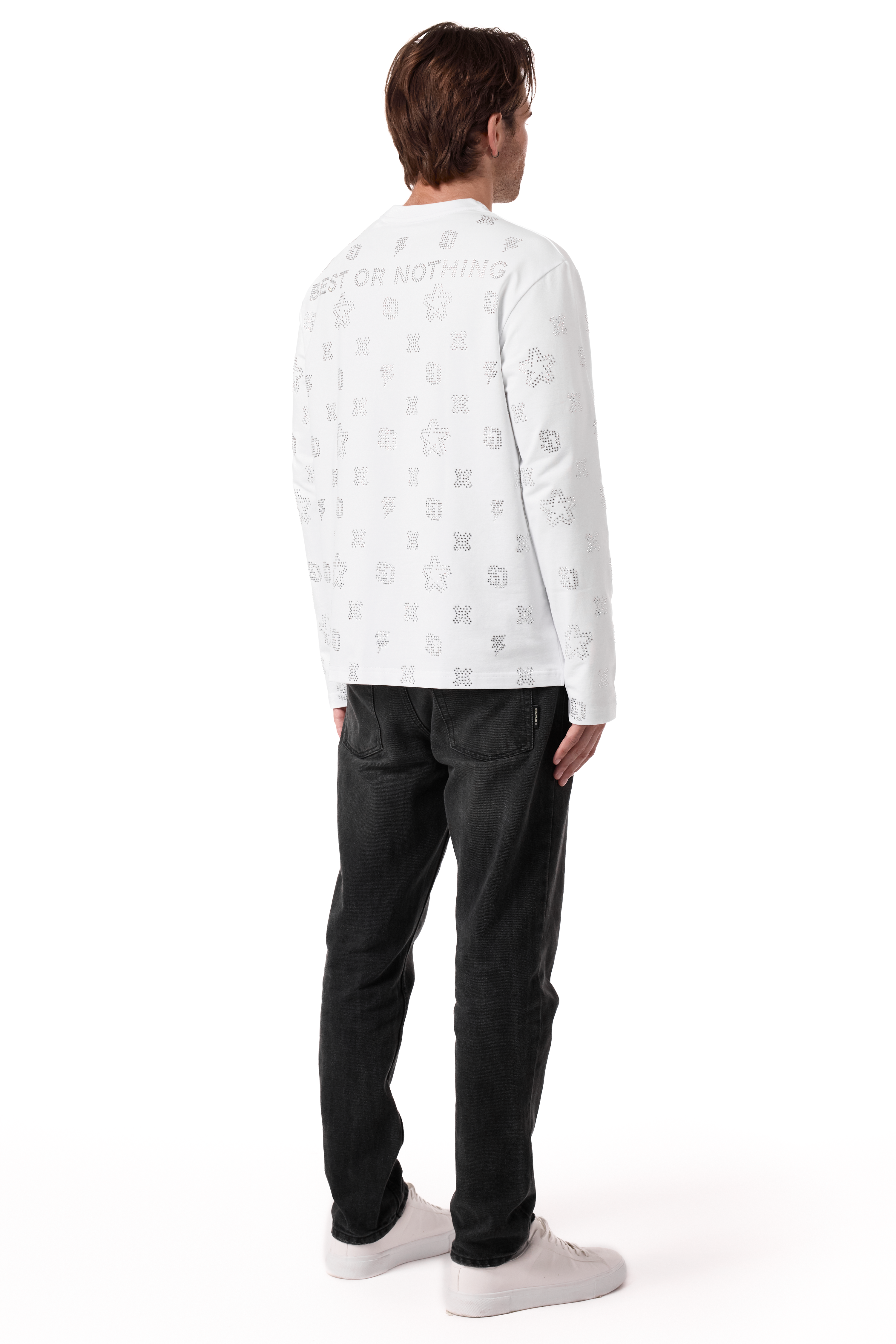 Cashier White Longsleeve with White gems