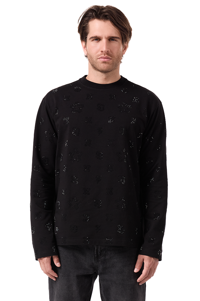 Cashier Black Longsleeve with Black gems
