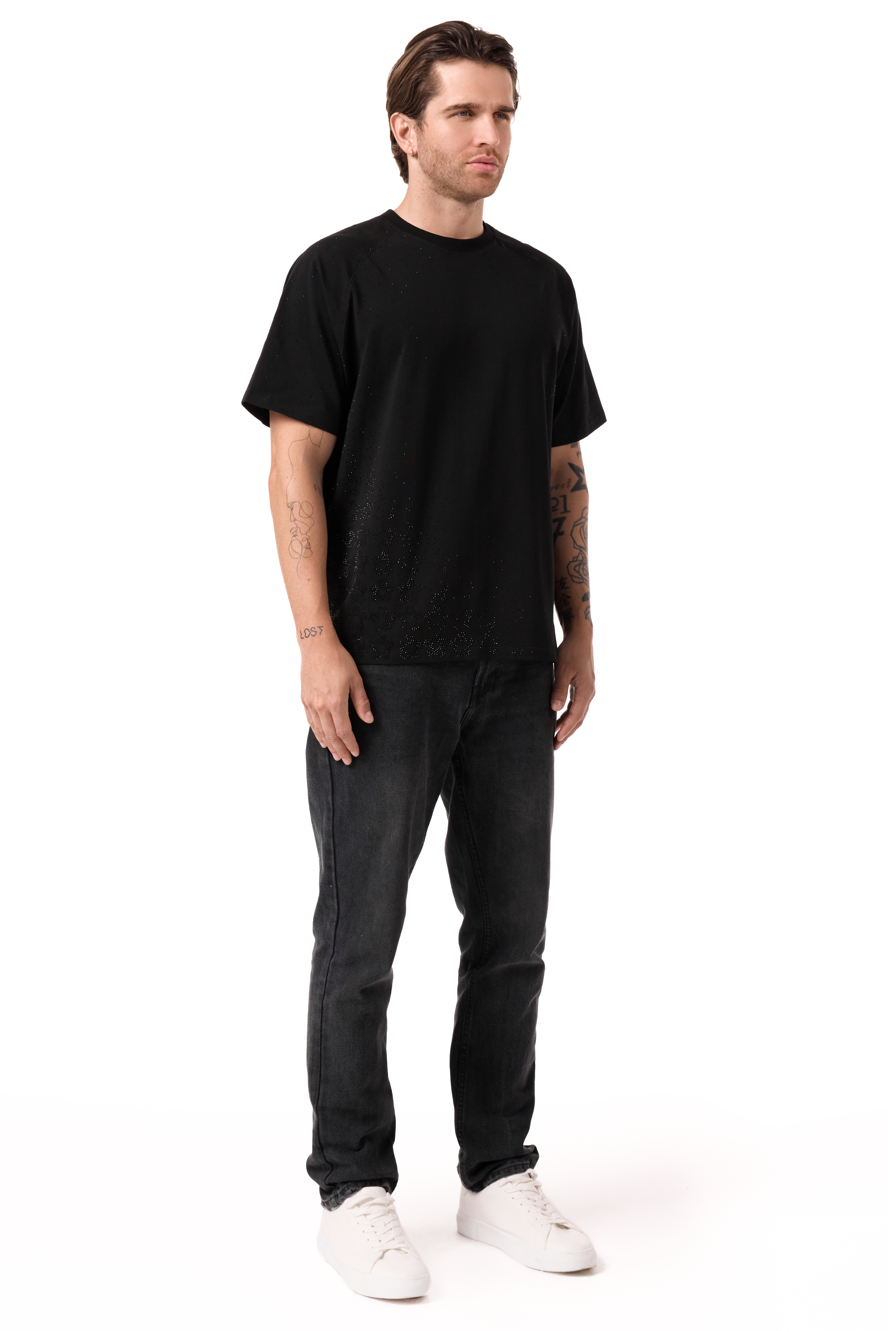 Lumina T-Shirt Black with Black gems