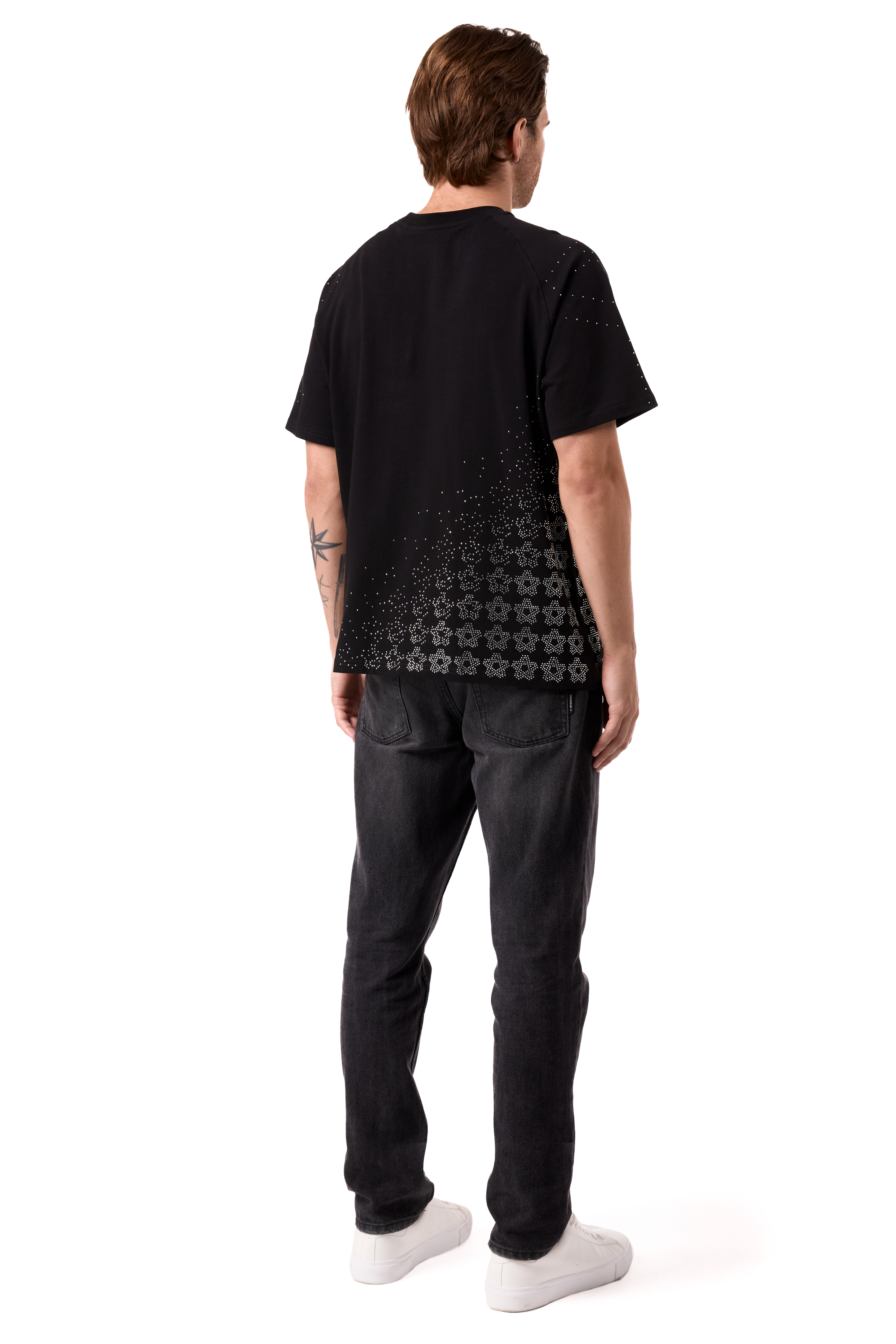 Lumina T-Shirt Black with White gems