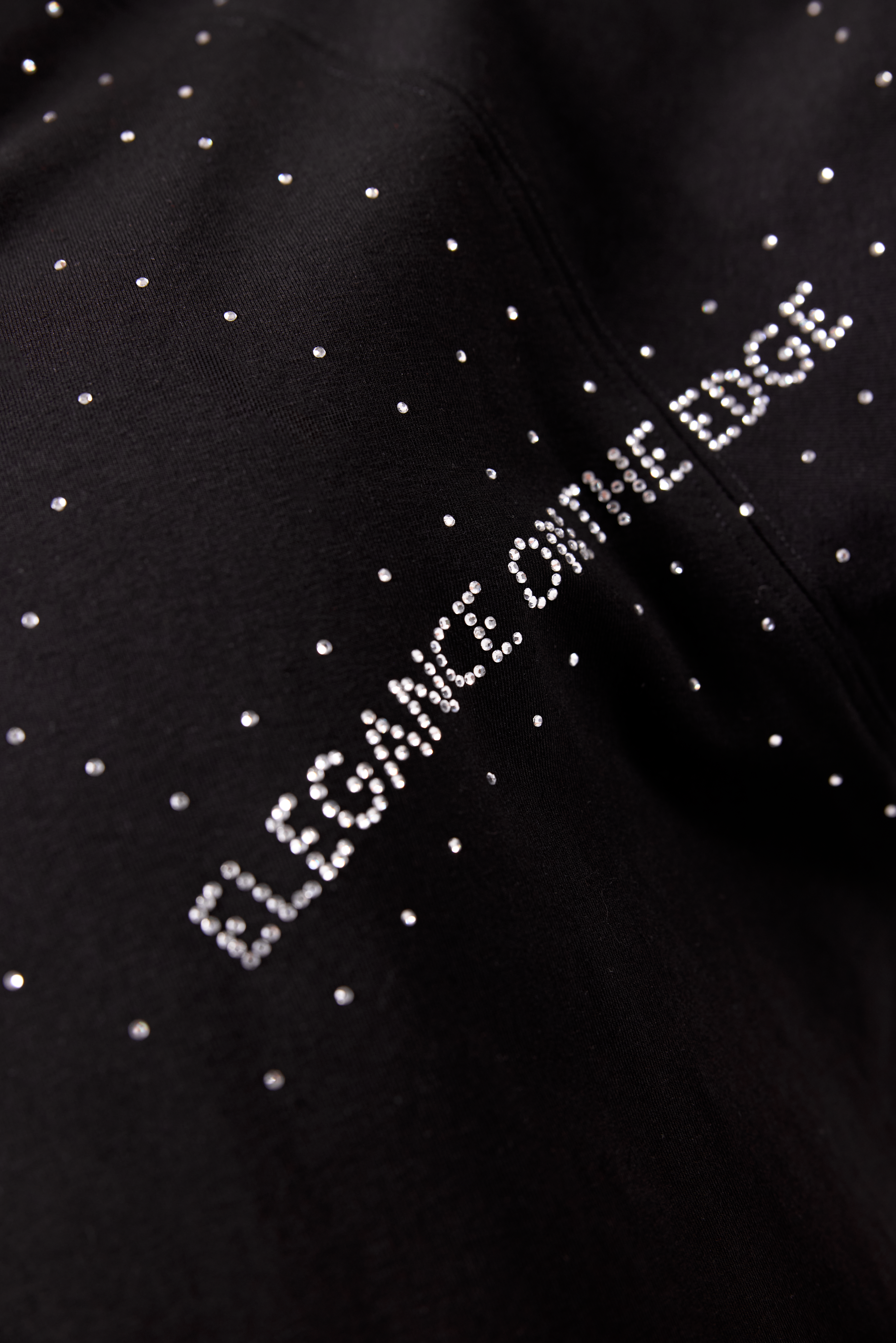 Lumina T-Shirt Black with White gems