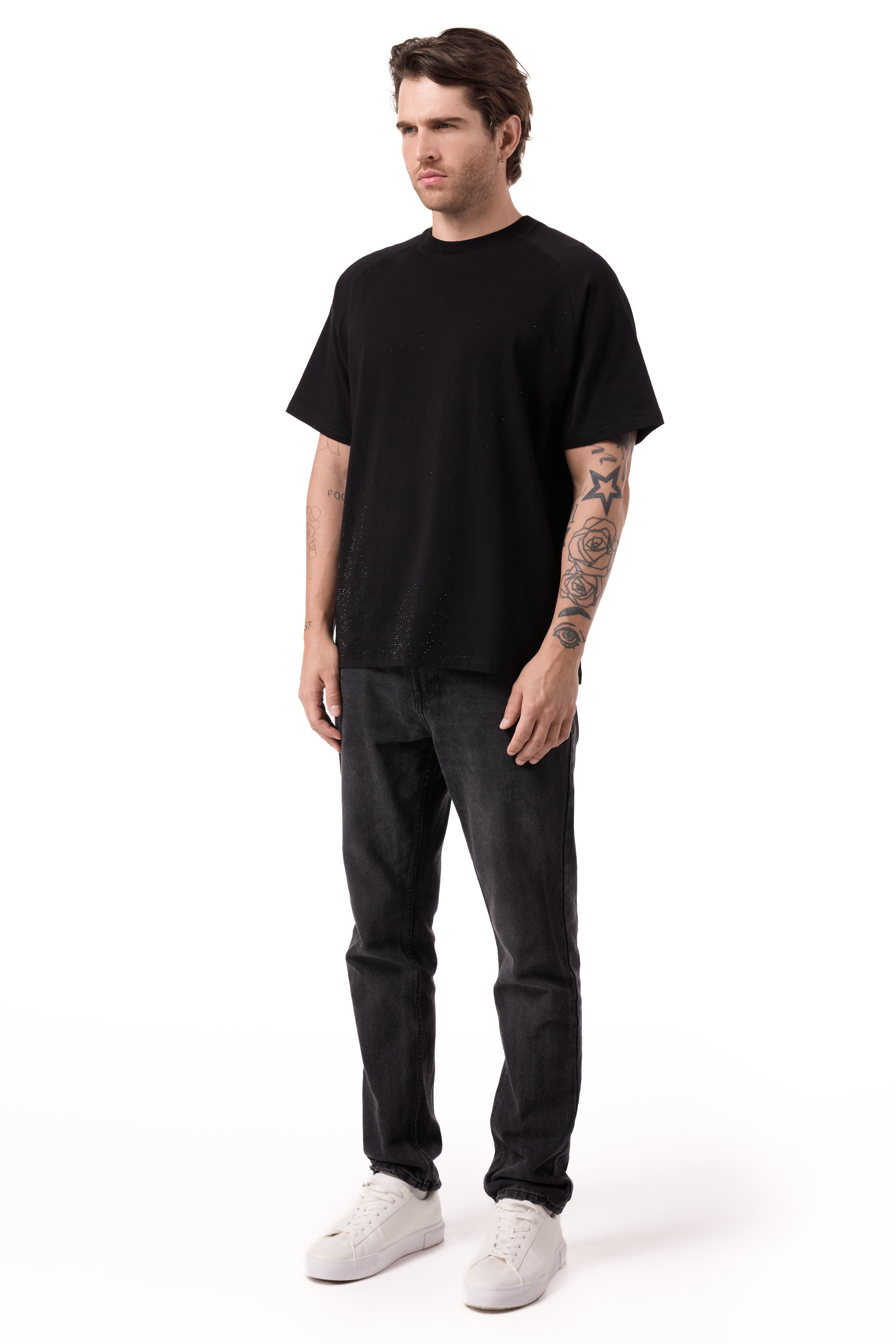 Twinkle T-Shirt Black with Black gems