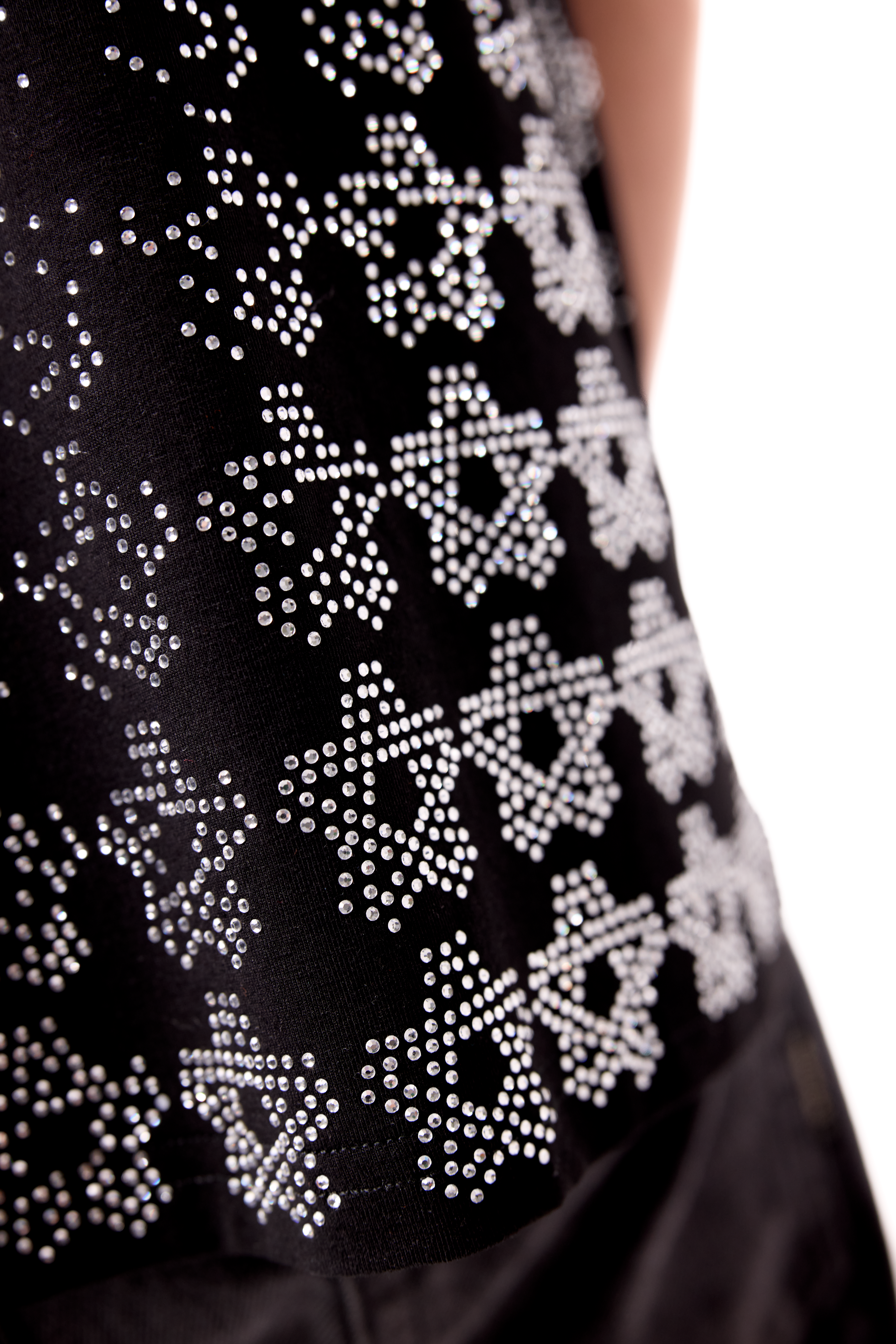 Twinkle T-Shirt Black with White gems