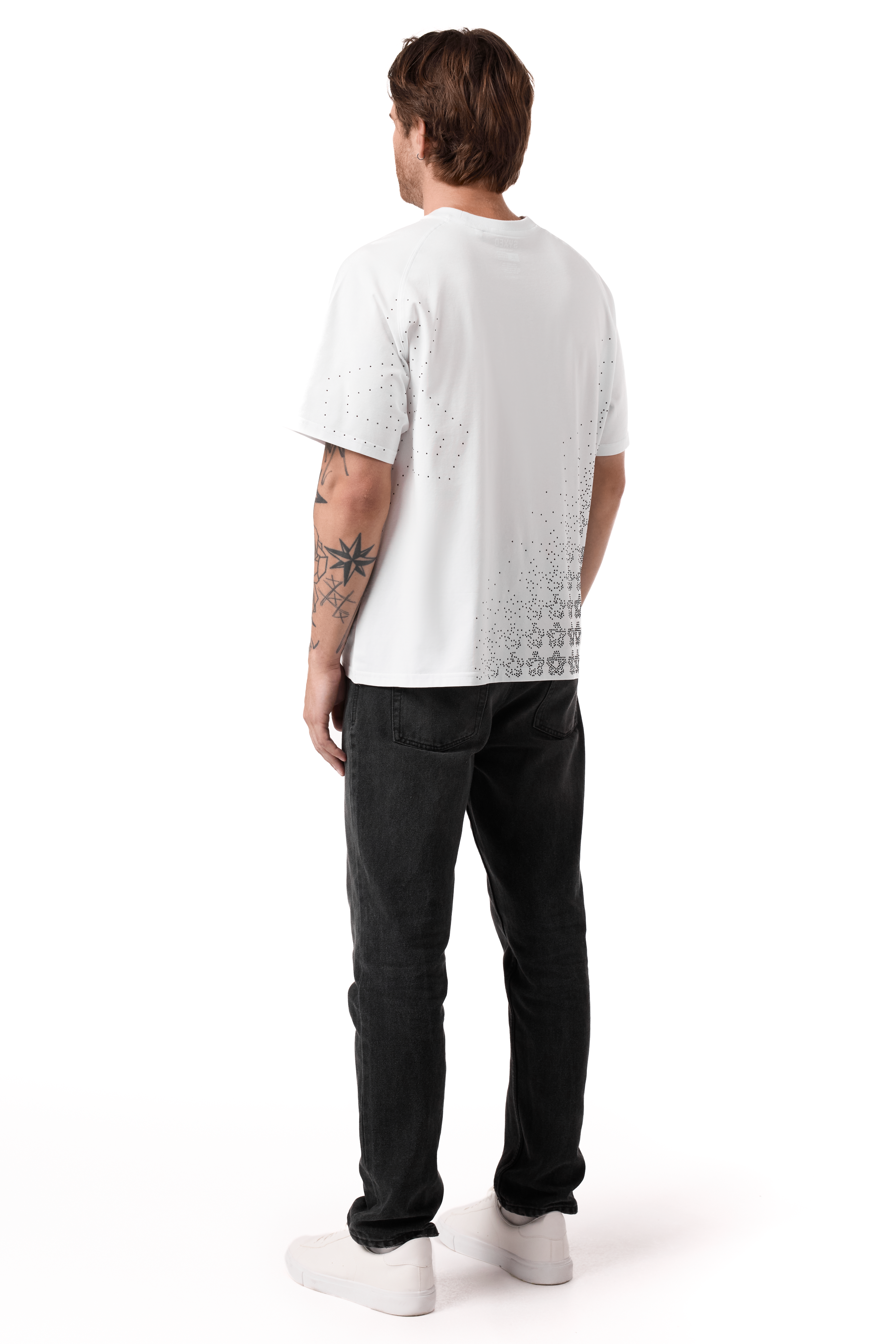 Twinkle T-Shirt White with Black gems