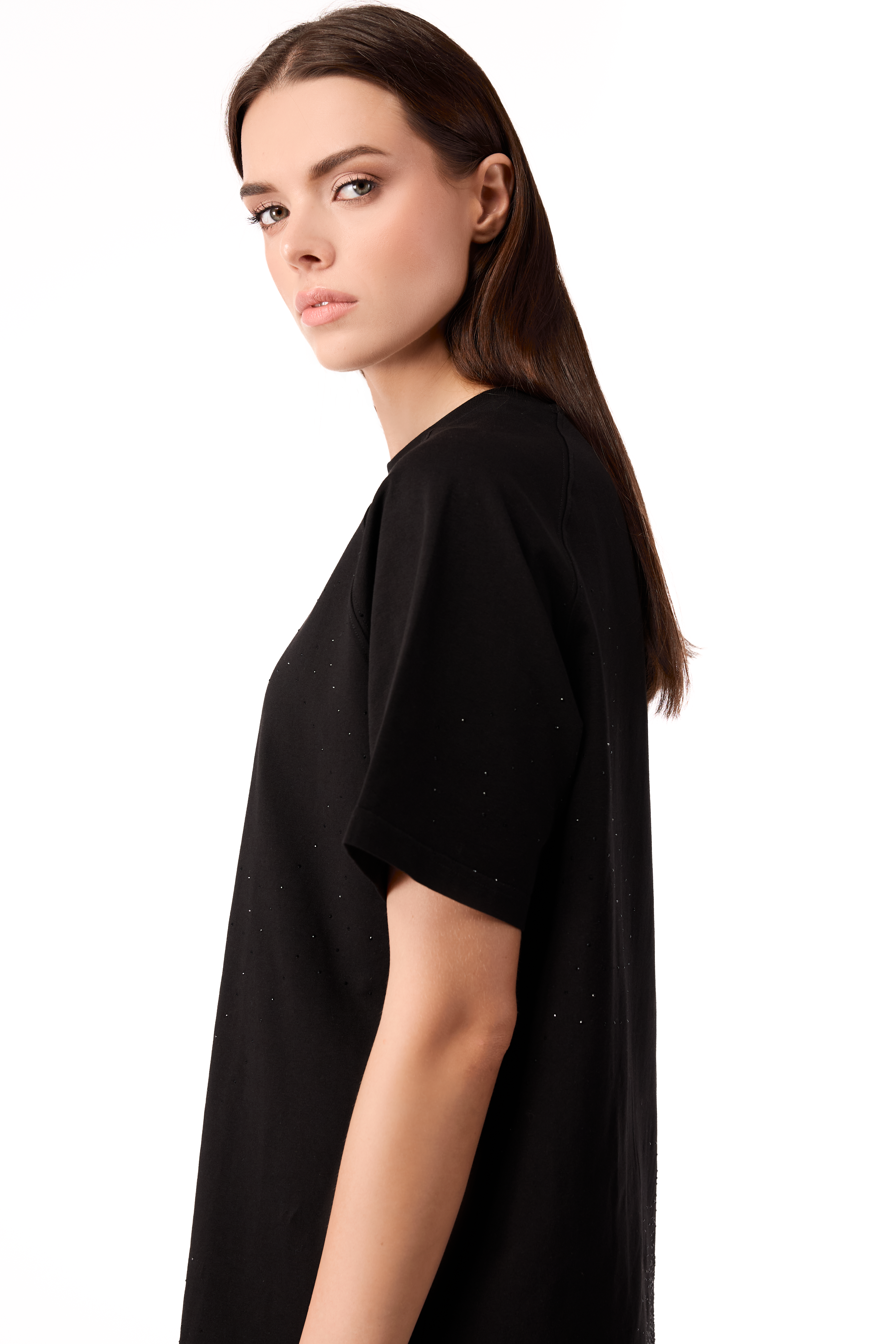 Twinkle T-Shirt Black with Black gems