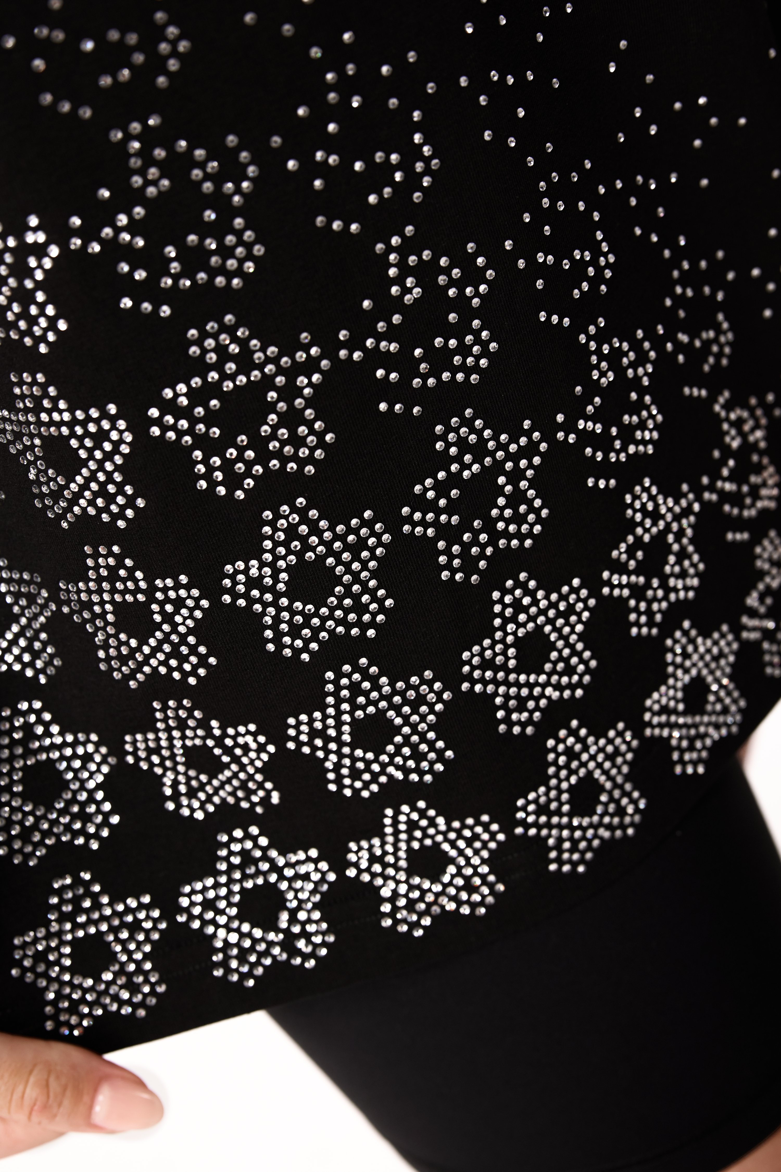 Lumina T-Shirt Black with White gems