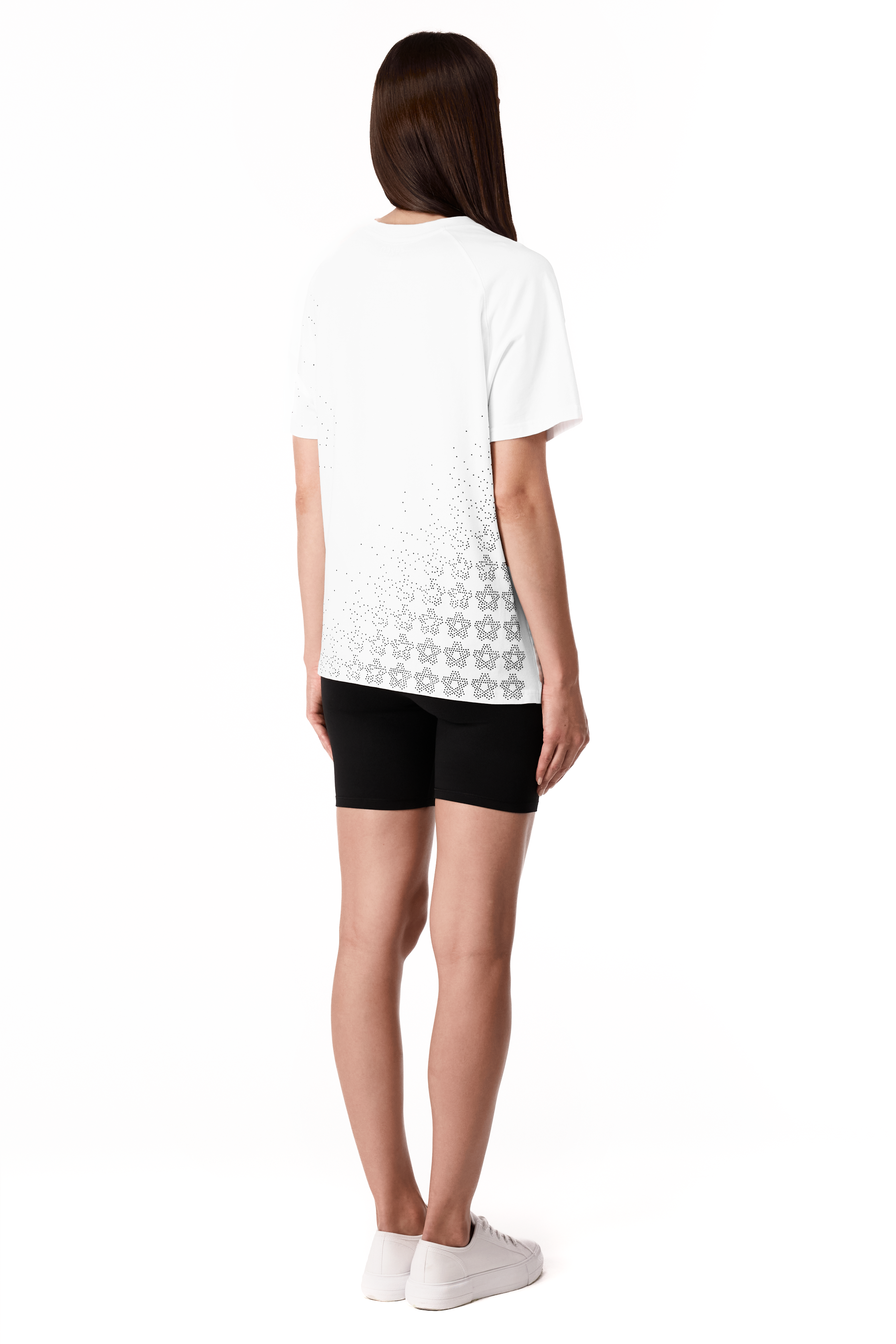 T-Shirt Twinkle White with Black gems