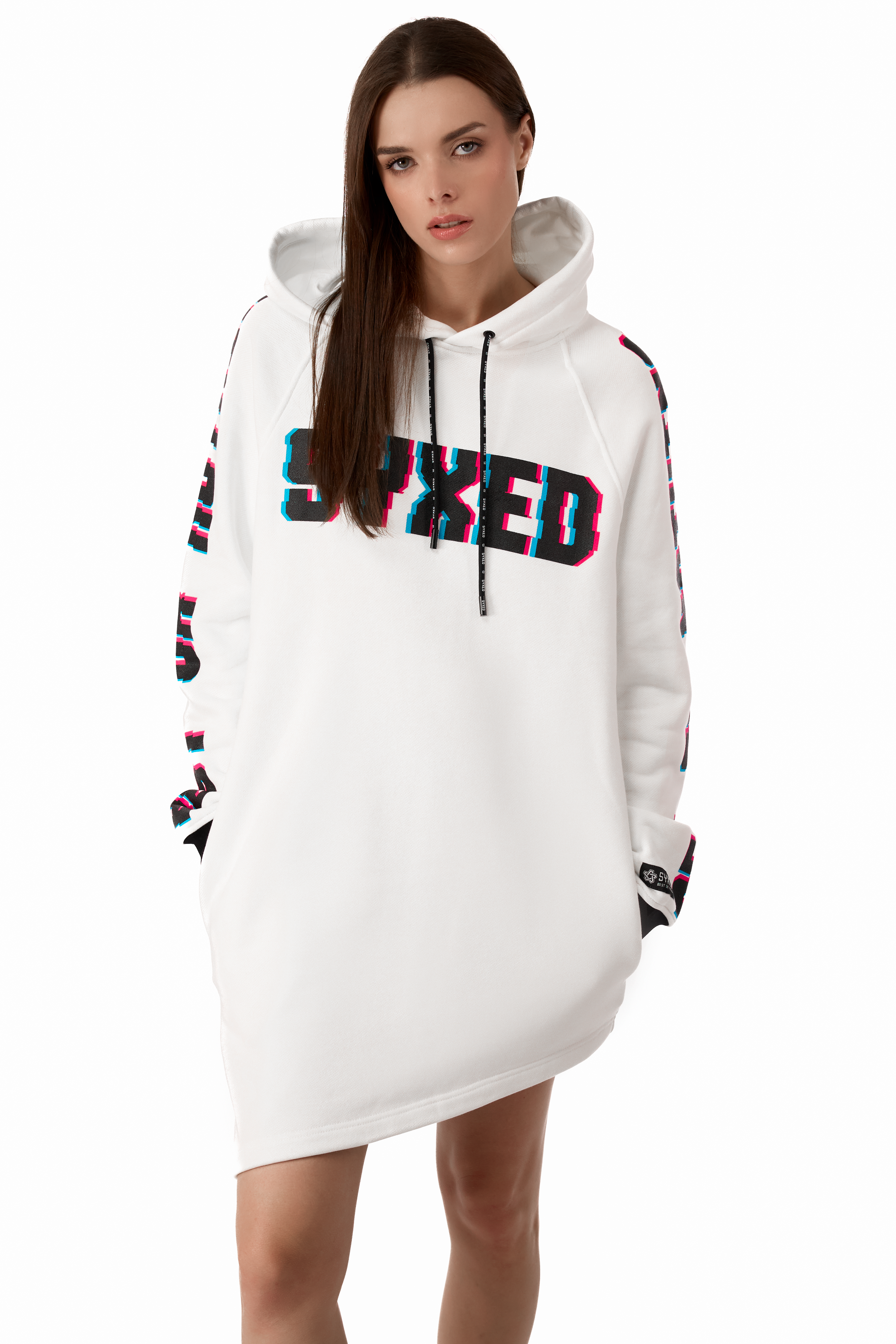 Longcut White Hoodie B&W