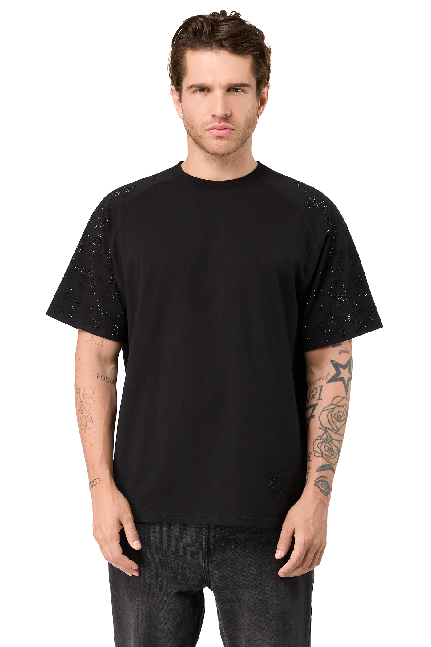 Spark T-Shirt Black with Black gems