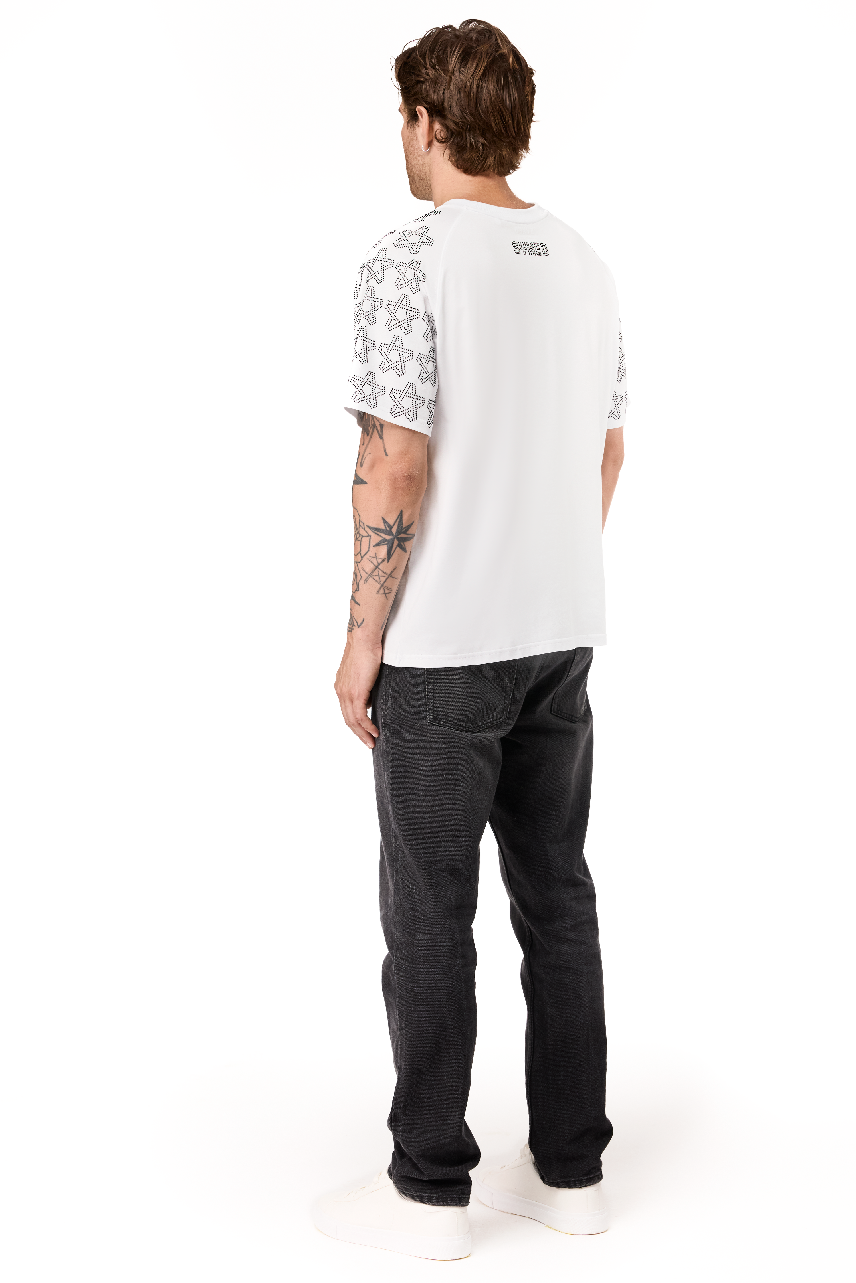 Spark T-Shirt White with Black gems