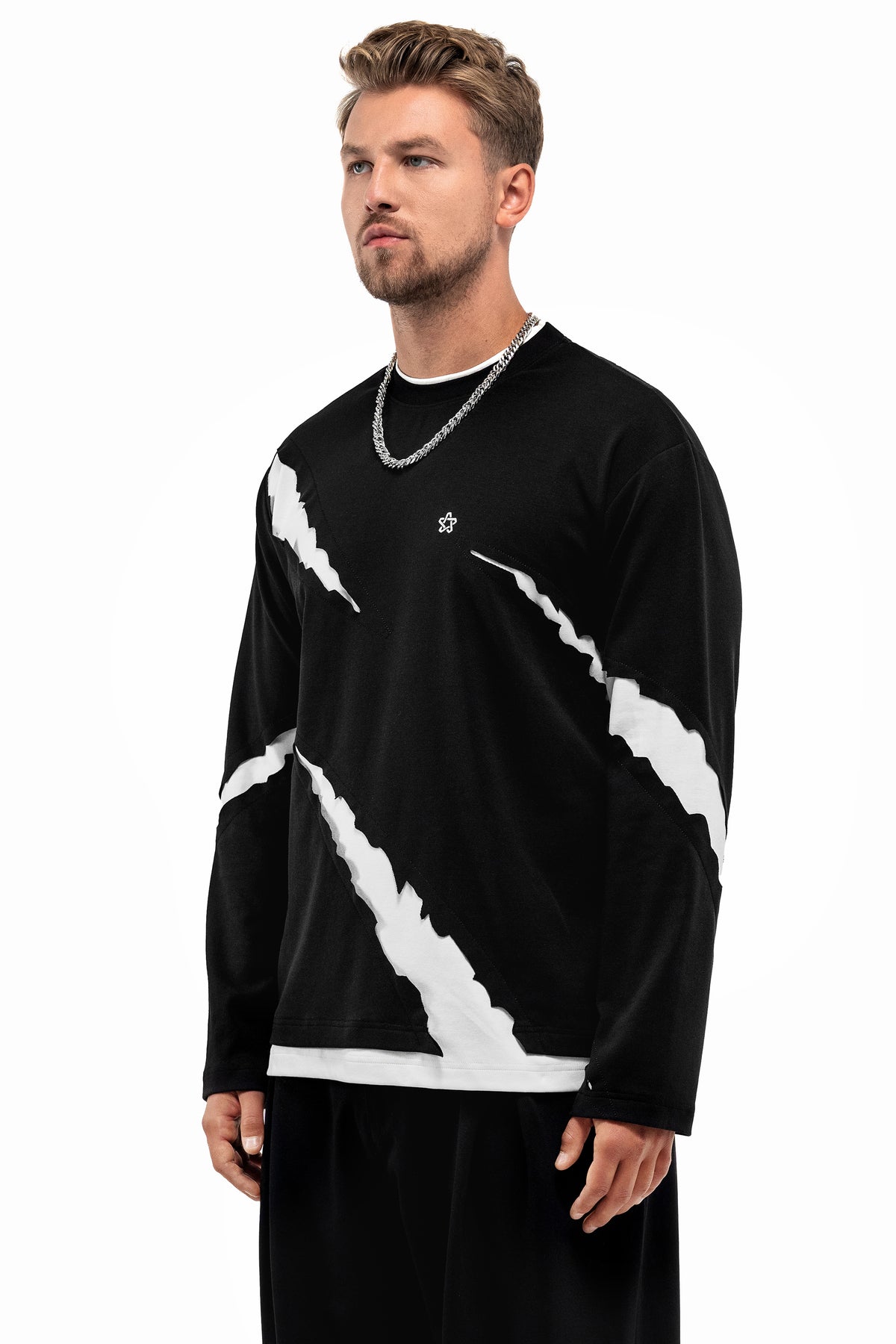 Animal Longsleeve Black White